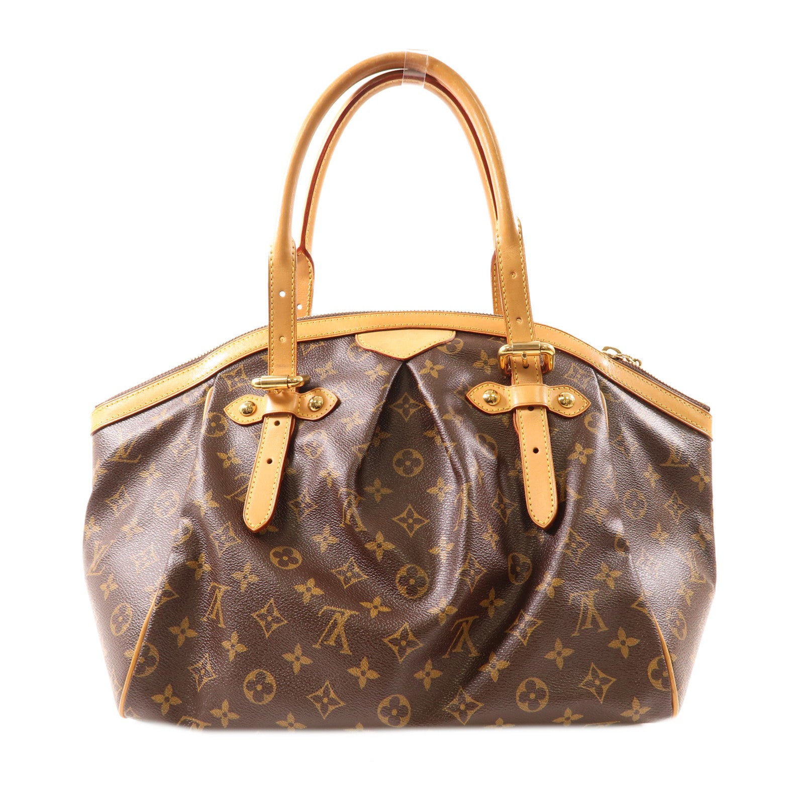 LOUIS VUITTON Monogram Tivoli GM金扣肩背袋棕色