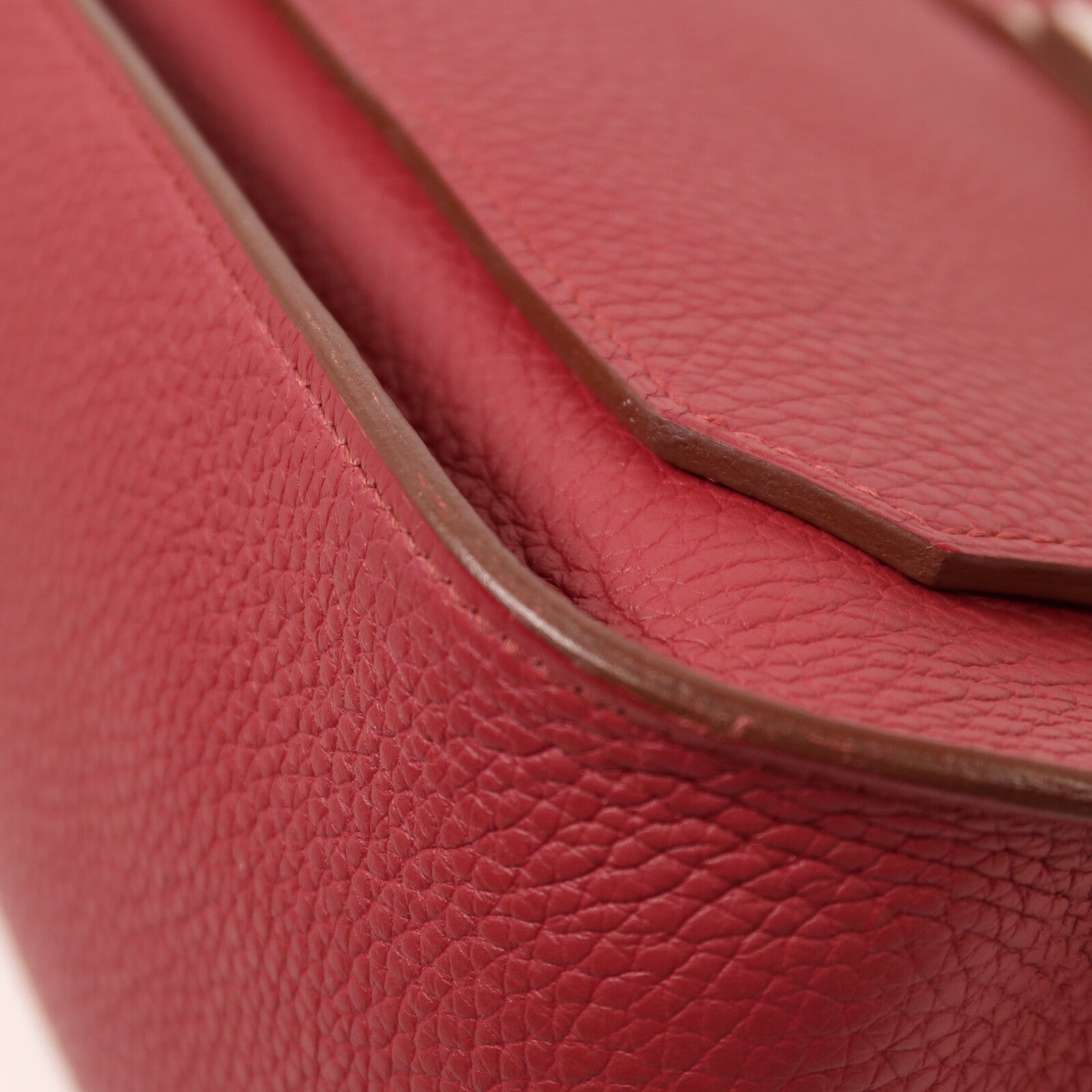 HERMES Clemence皮革Jypsiere 31肩背袋Rouge Grenade