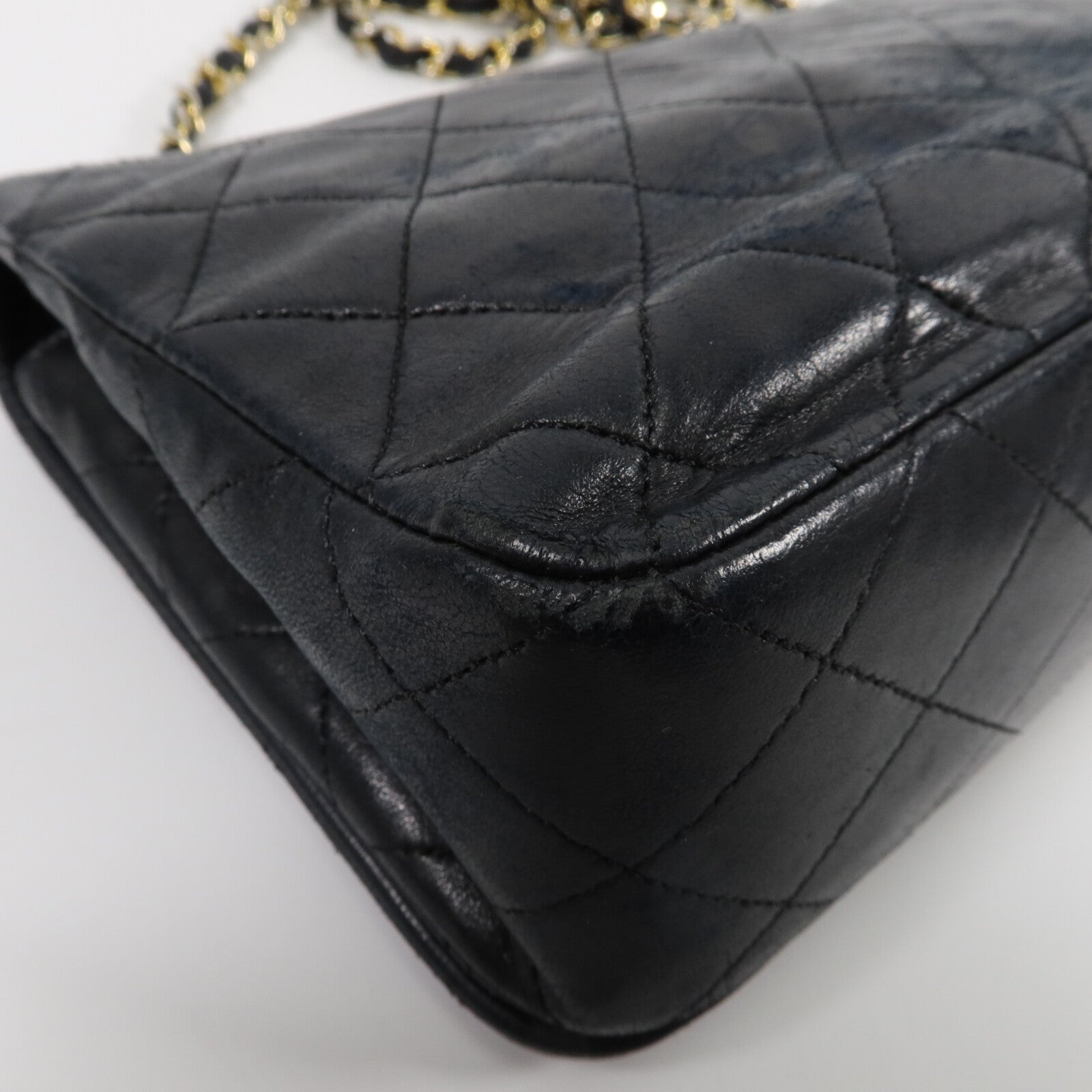 CHANEL 羊皮皮革Vintage Chain Shoulder鏈帶肩背袋