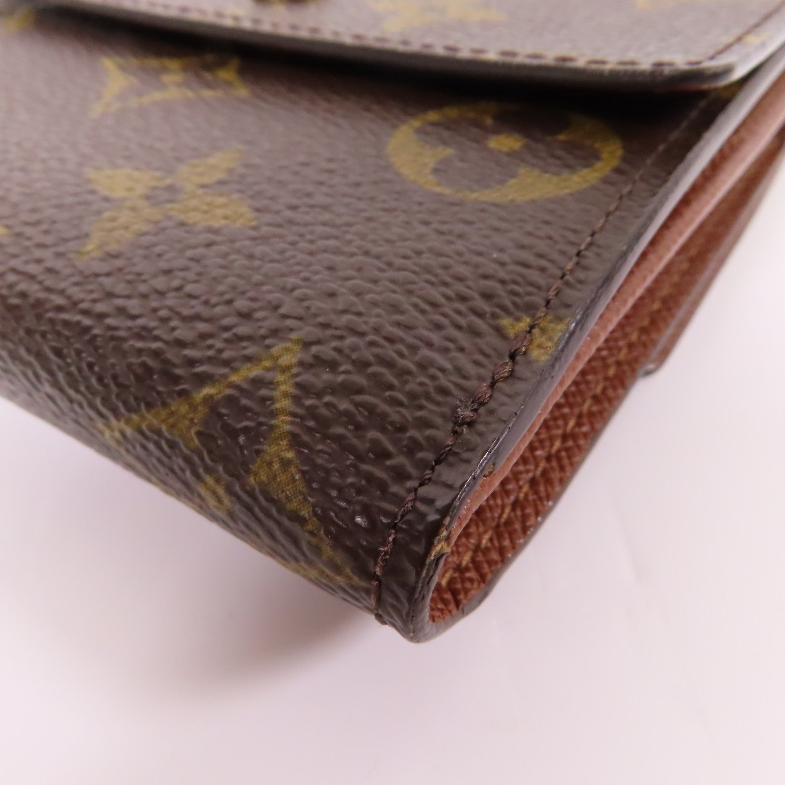 LOUIS VUITTON Monogram Wallet金扣錢包啡色