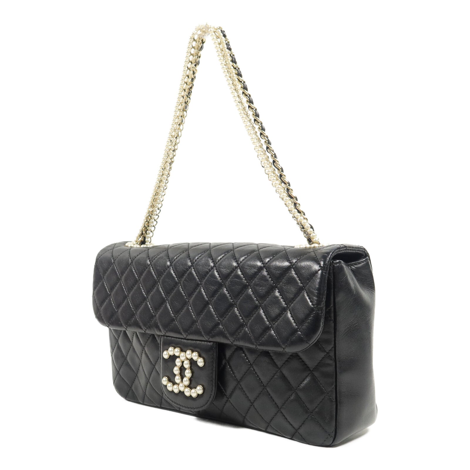 CHANEL 羊皮皮革Chain Shoulder鏈帶肩背袋
