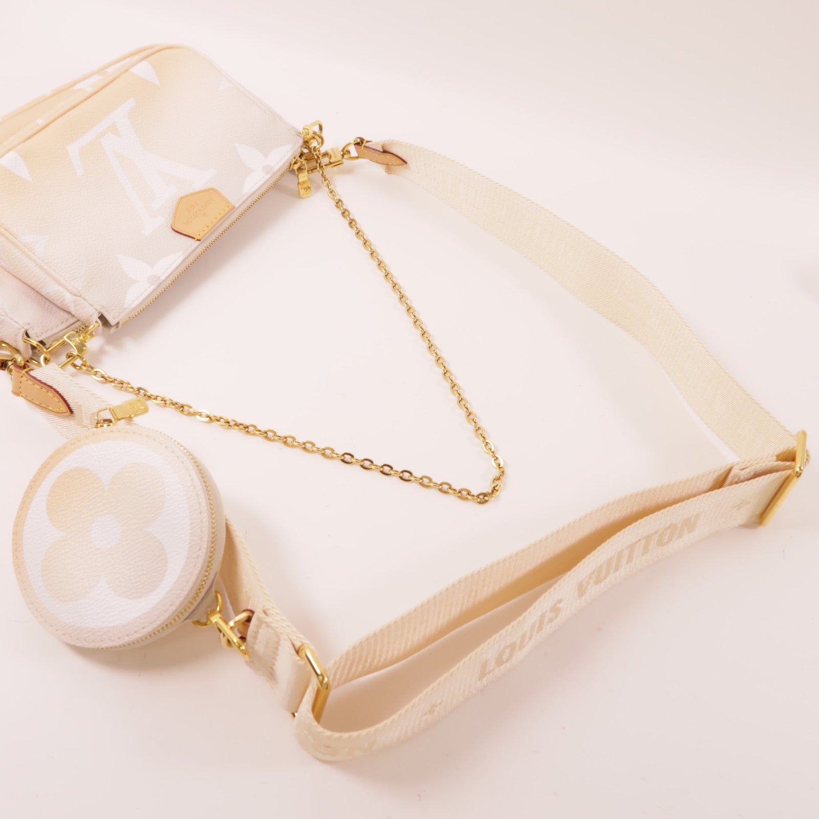 LOUIS VUITTON 【激減優惠】Monogram Giant Multi Pochette Accessoires金扣手挽肩背兩用袋