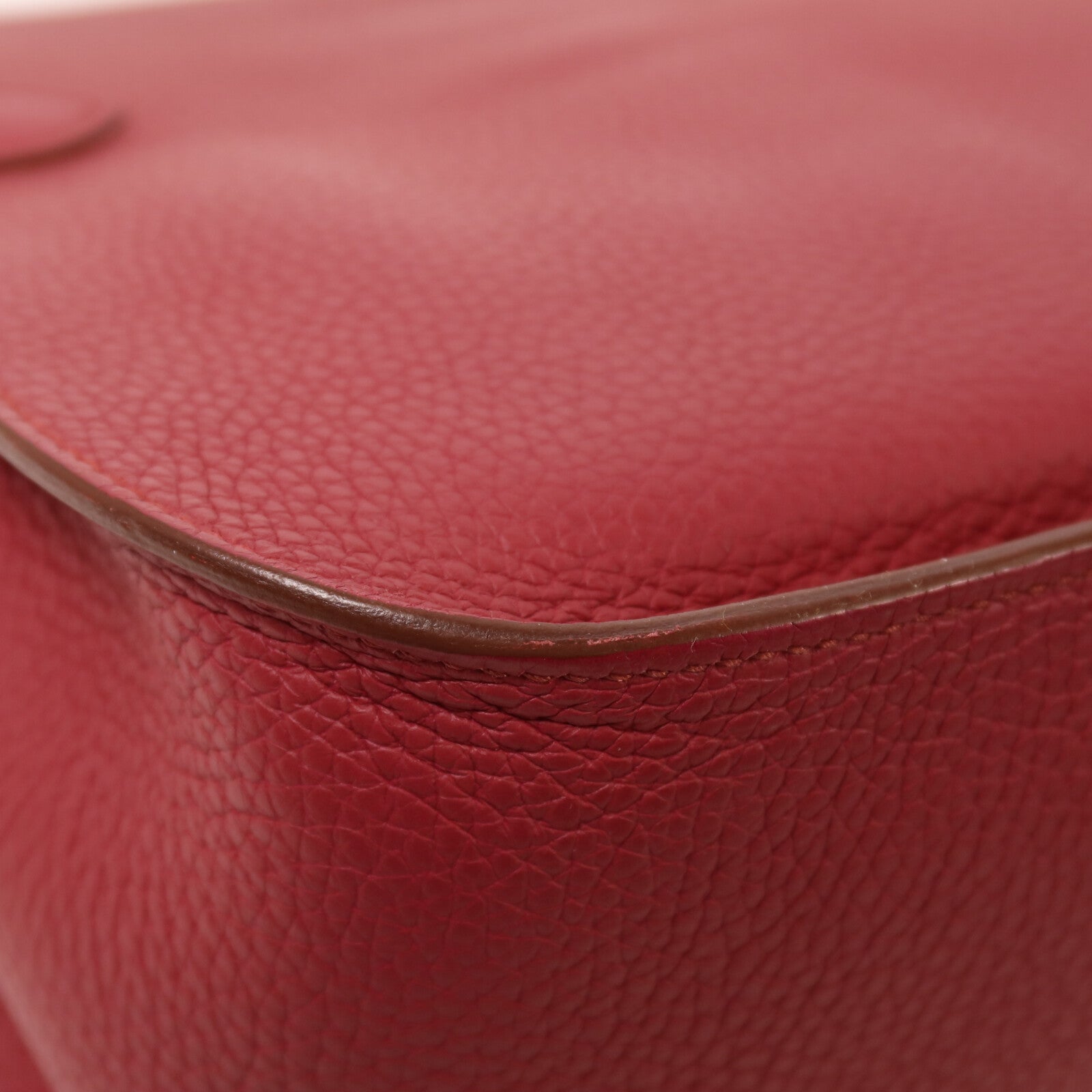 HERMES Clemence皮革Jypsiere 31肩背袋Rouge Grenade