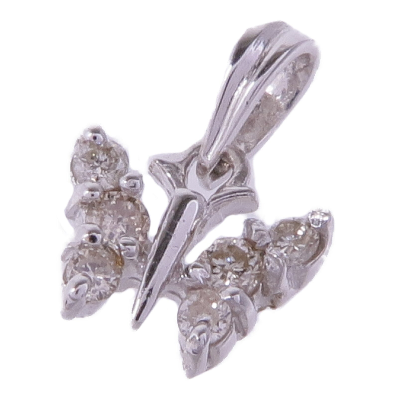 JEWELRY 【激減優惠】18K白金Diamond Pendant Top鑽石吊墜