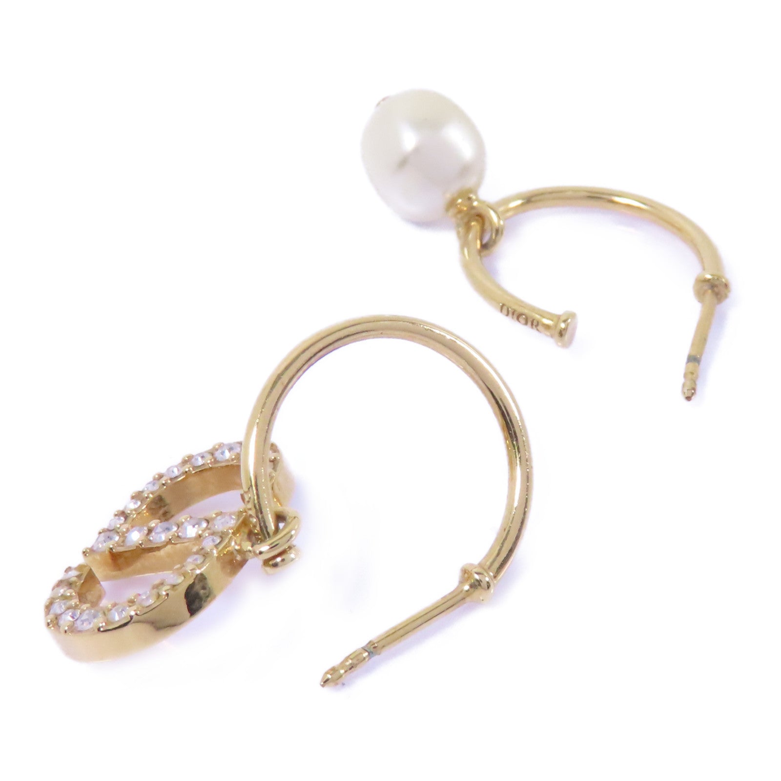 Dior 金屬Earrings耳環金色/白色