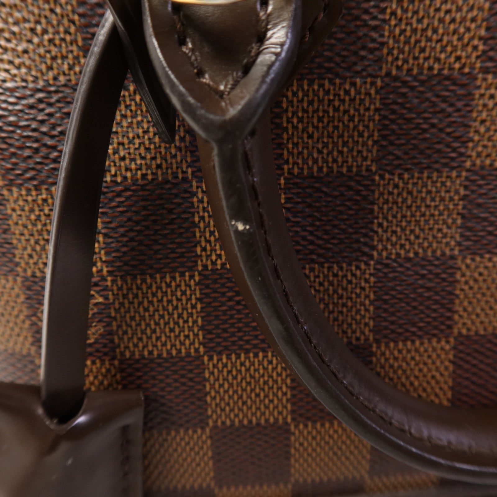 LOUIS VUITTON Damier Alma BB金扣手挽肩背兩用袋棕色