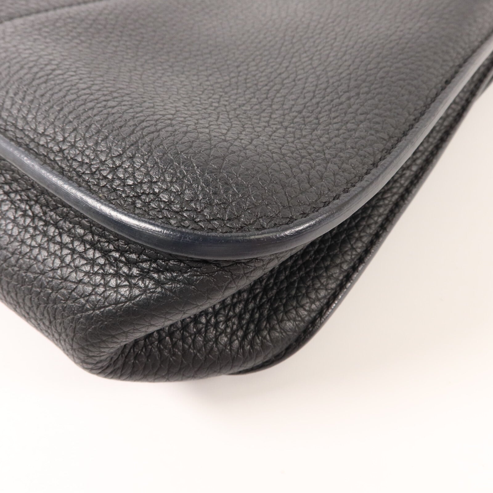 HERMES Clemence皮革Halzan 25手挽肩背兩用袋Noir