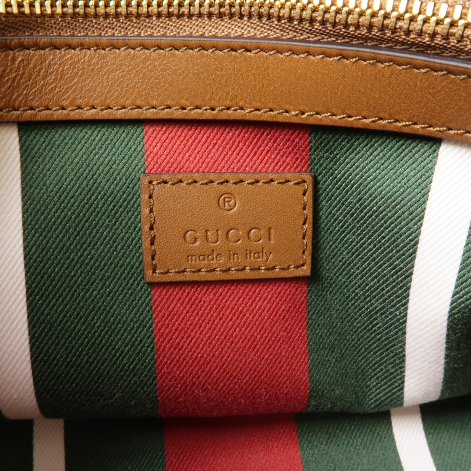 GUCCI 塗層帆布/皮革GG Emblem Small Tote Bag銀扣手挽肩背兩用袋