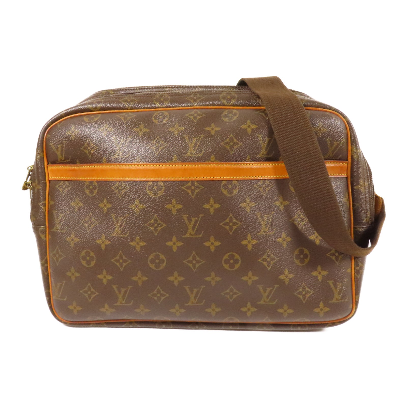 LOUIS VUITTON Monogram Reporter GM金扣肩背袋