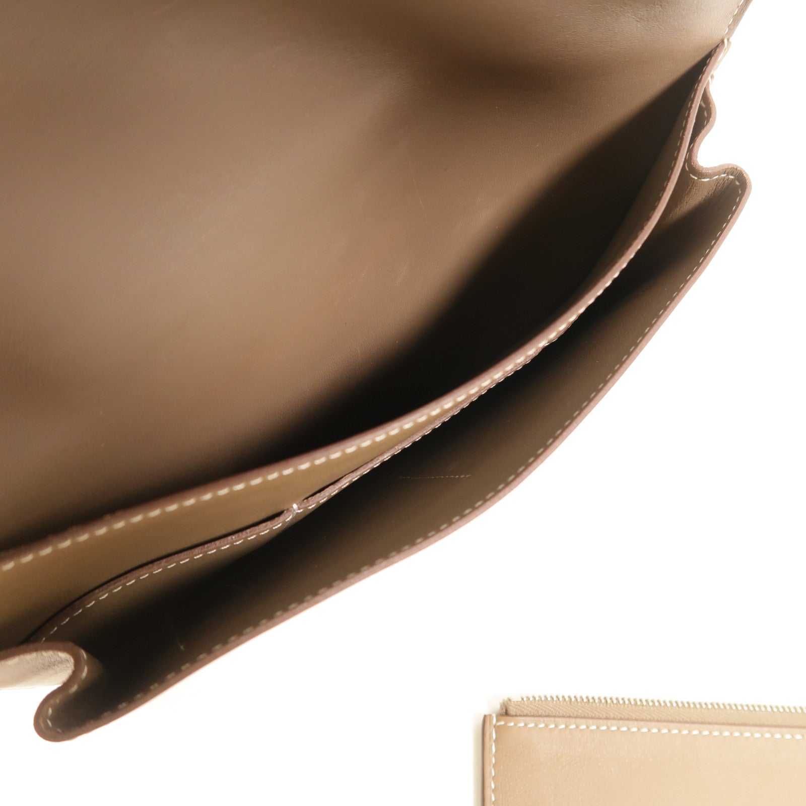 HERMES Swift皮革Dogon MM長錢包Etoupe