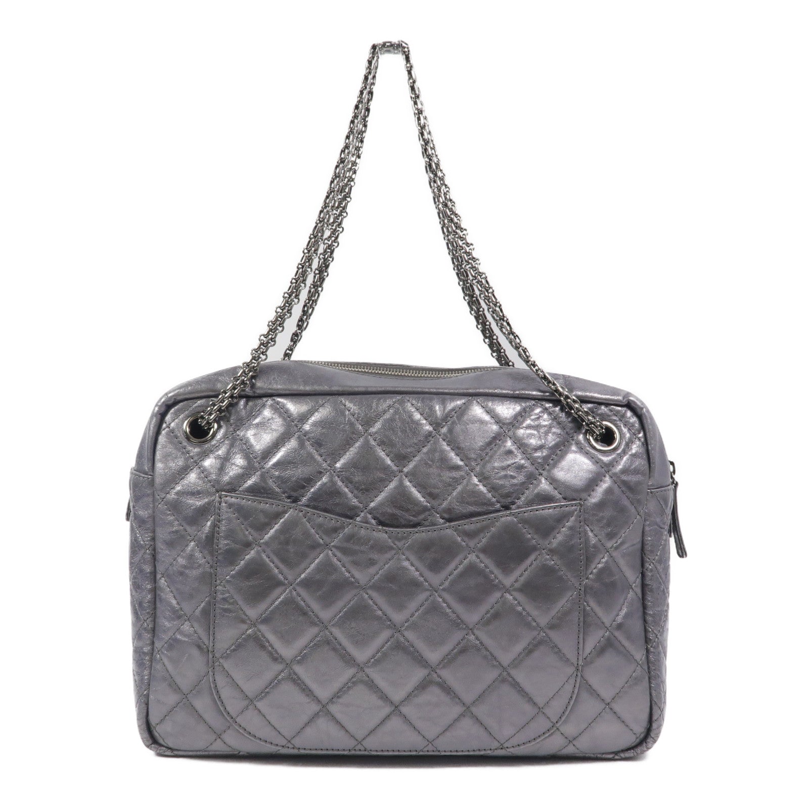 CHANEL 牛皮皮革2.55鏈帶肩背袋