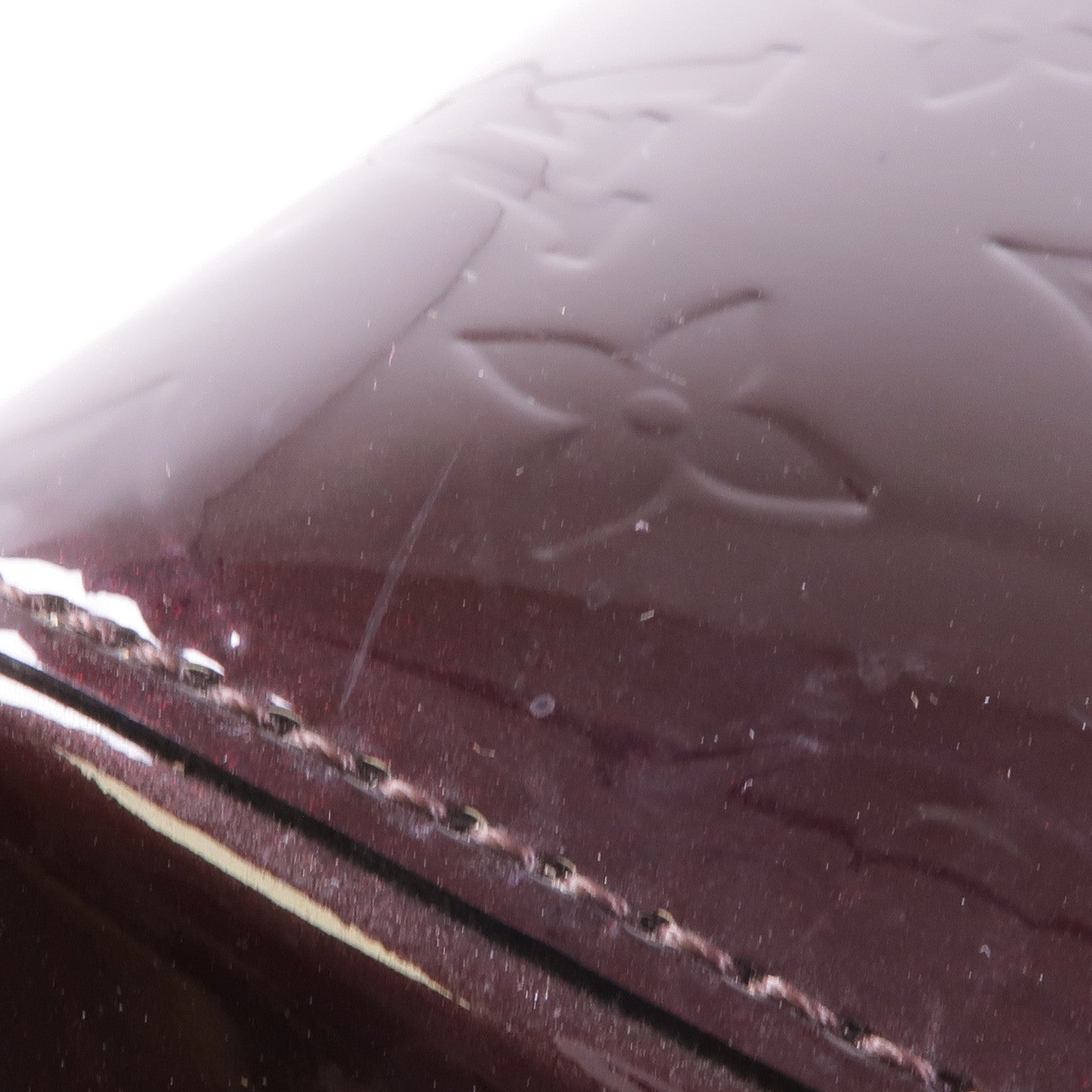 LOUIS VUITTON LV GHW Brea MM 2 Way Shoulder Bag M50597 Vernis Dark Brown