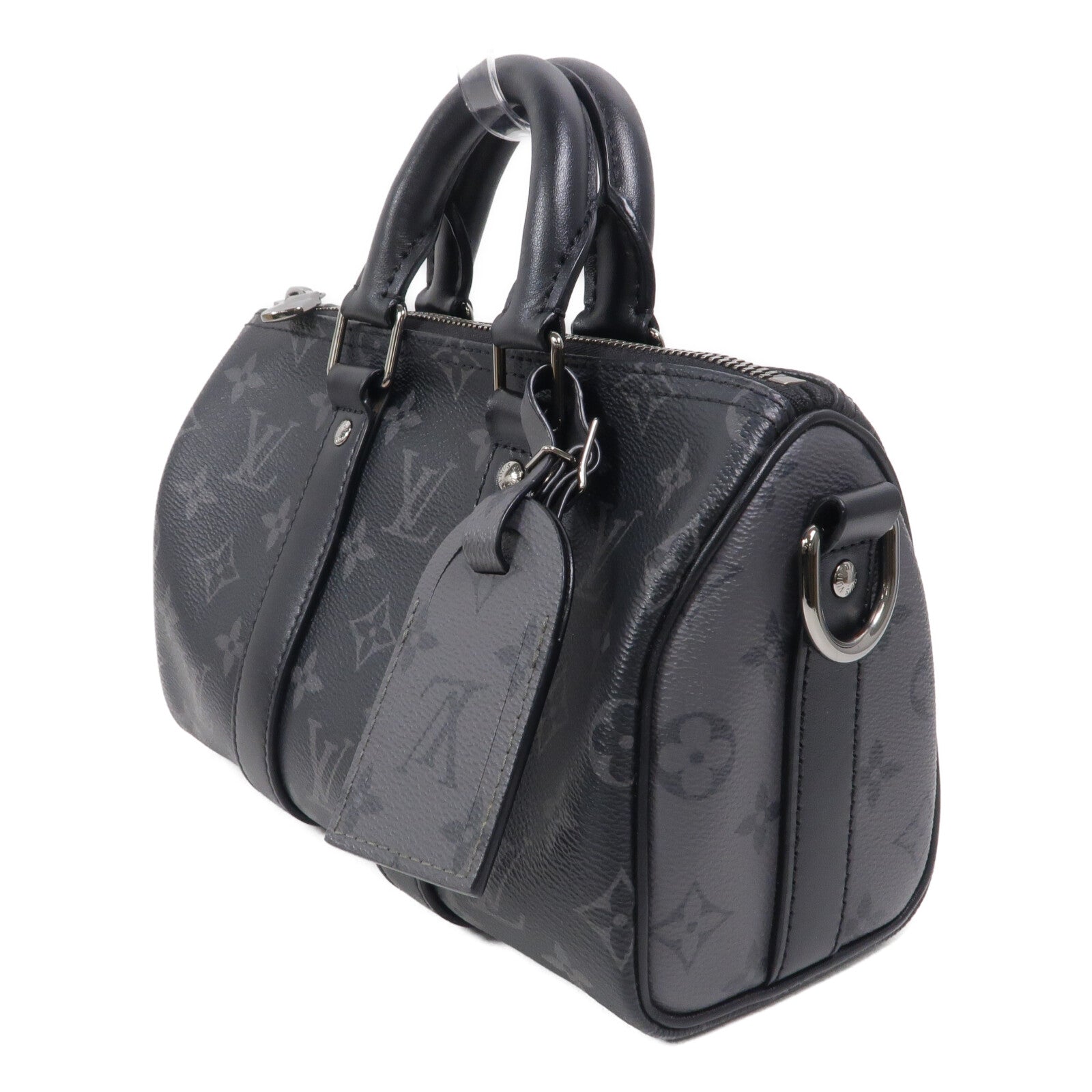 LOUIS VUITTON Monogram Eclipse Keepall Bandouliere 25手挽肩背兩用袋