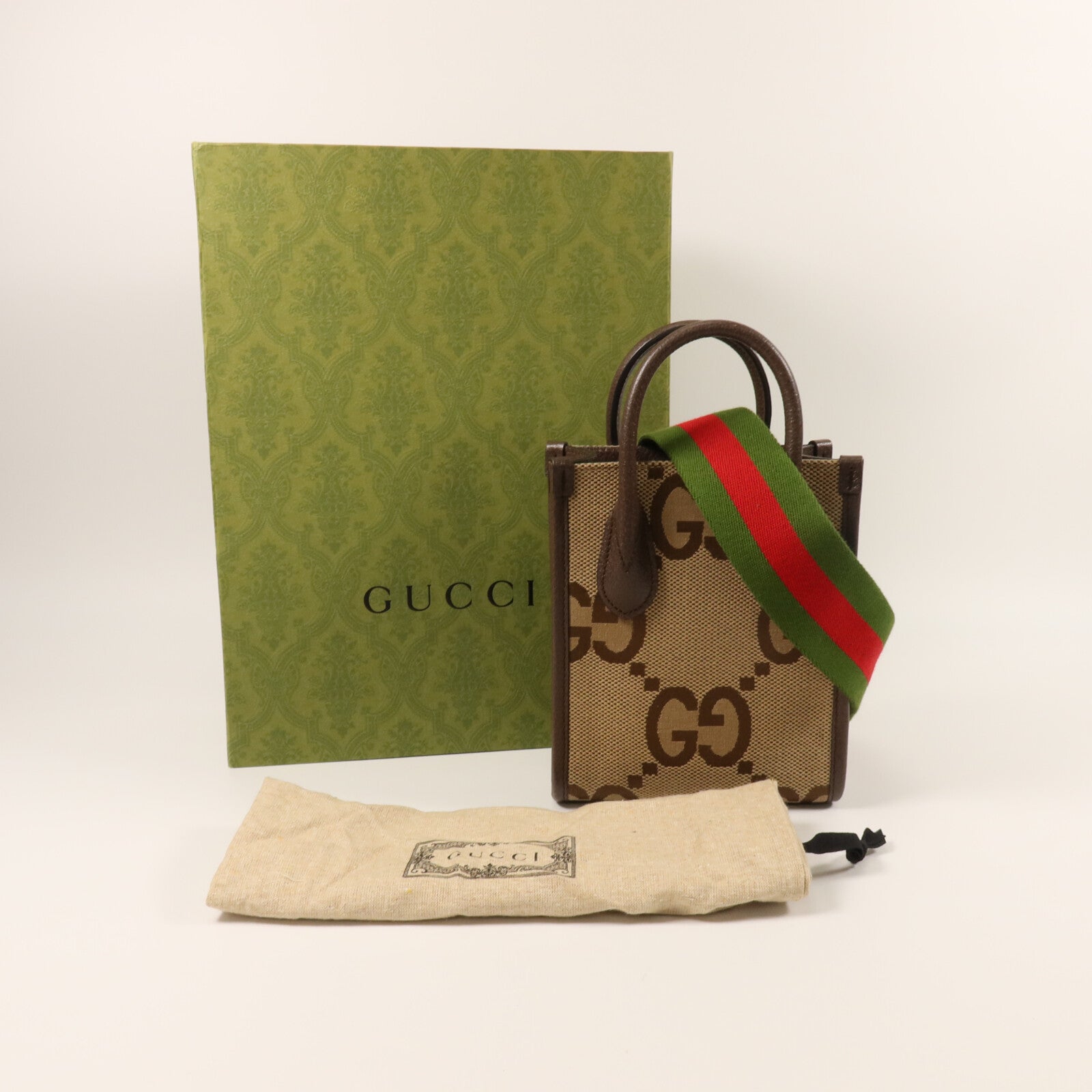 GUCCI 帆布Jumbo GG手挽肩背兩用袋