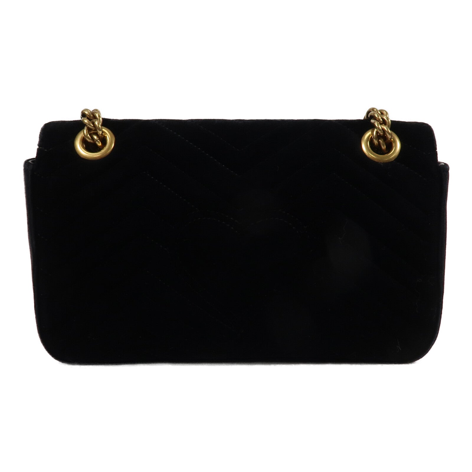 GUCCI 天鵝絨GG Marmont Shoulder Bag鏈帶肩背袋