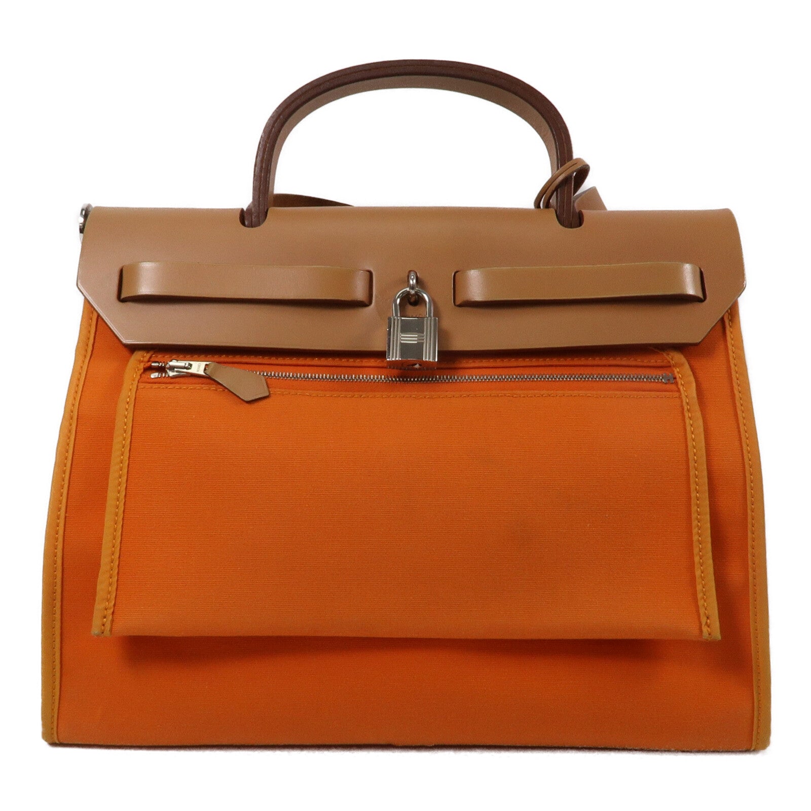 HERMES 帆布Herbag PM手挽肩背兩用袋Feu