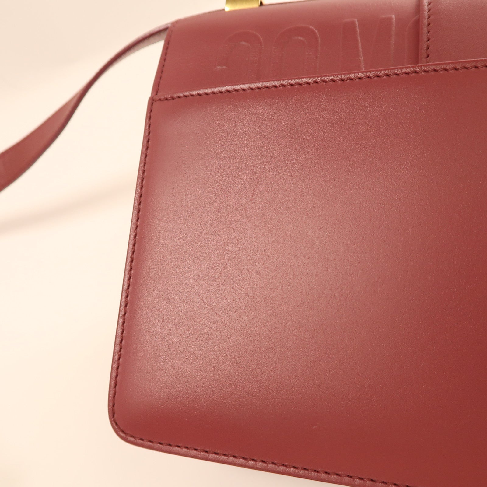 Dior 【激減優惠】牛皮皮革30 Montaigne金扣肩背袋紅色