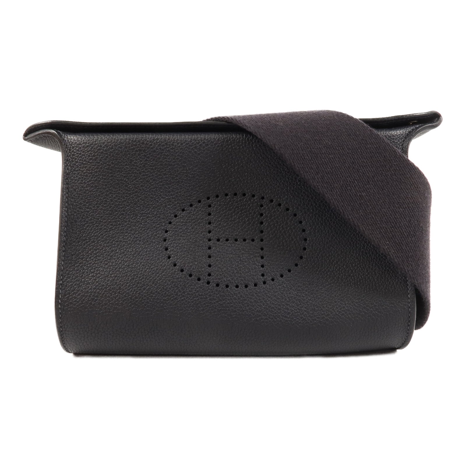 HERMES Togo皮革Videpoches肩背袋Noir