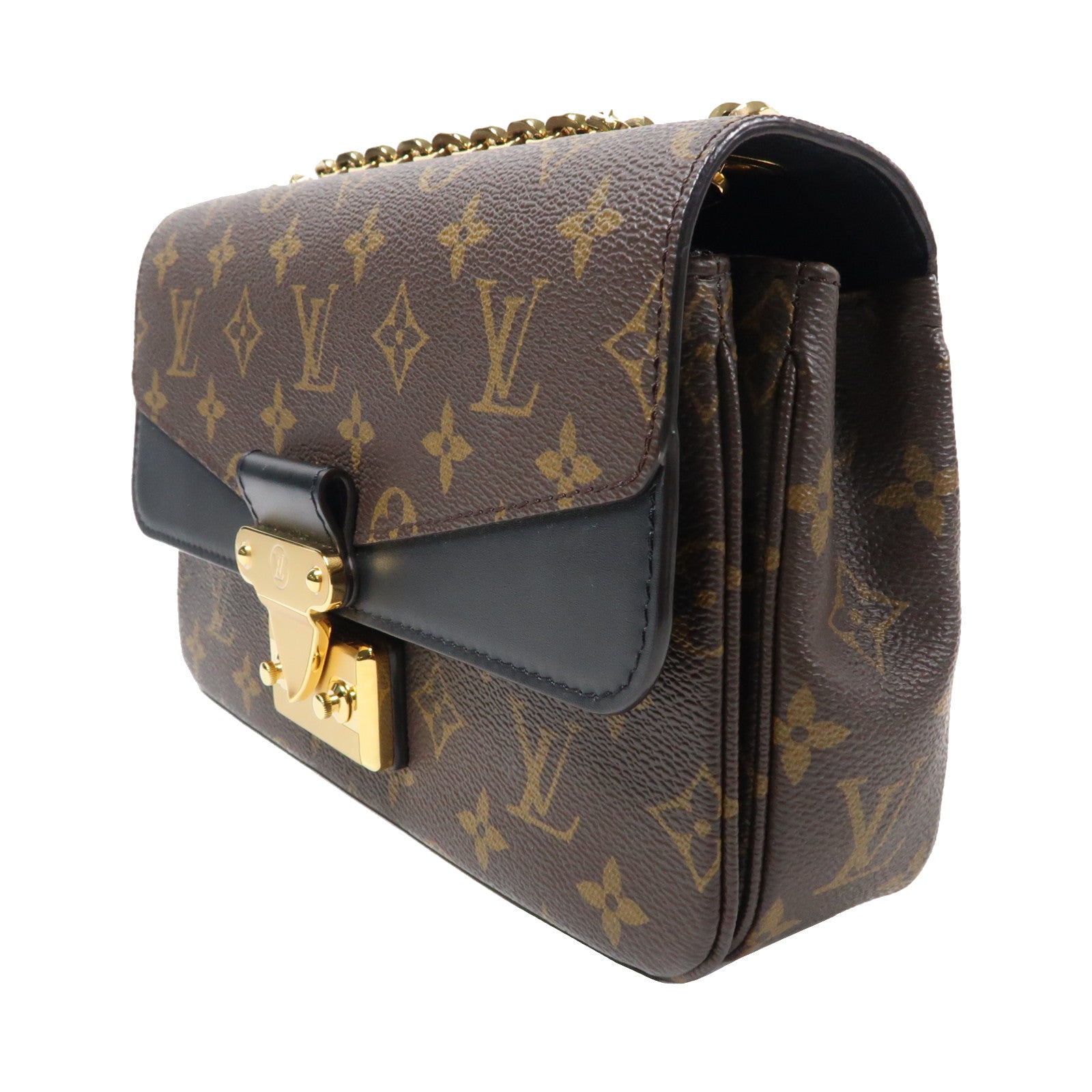LOUIS VUITTON 【激減優惠】Monogram Marceau金扣肩背袋啡色