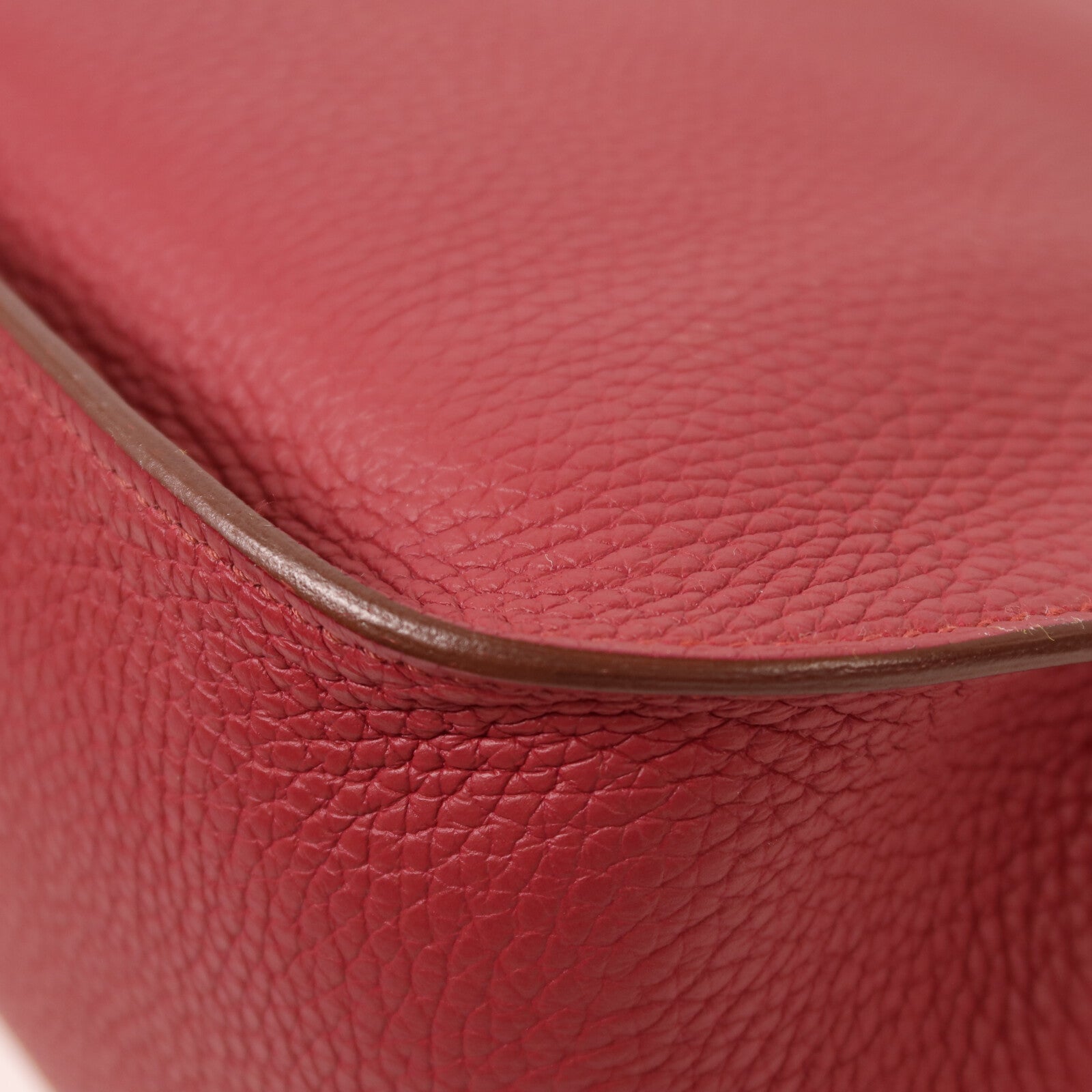 HERMES Clemence皮革Jypsiere 31肩背袋Rouge Grenade