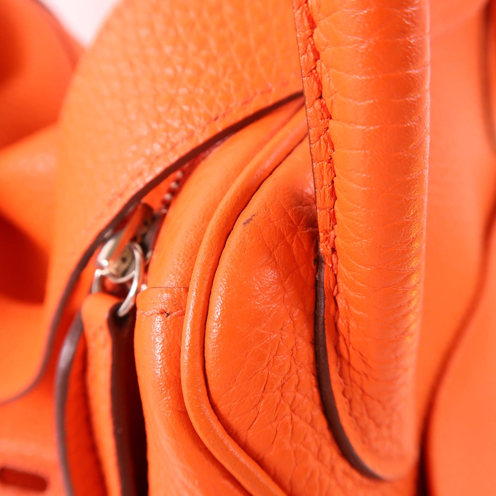 HERMES 皮革Lindy 30銀扣手挽肩背兩用袋9T Capucine