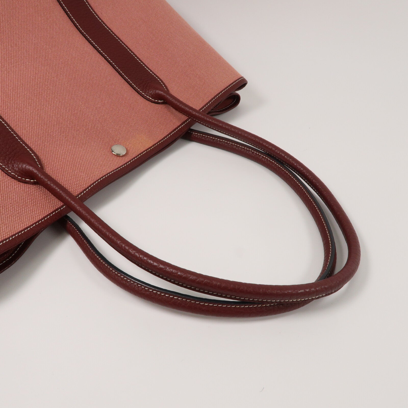 HERMES Negonda皮革/Toile帆布GardenParty 39手挽袋Rose Sakura/Rough H