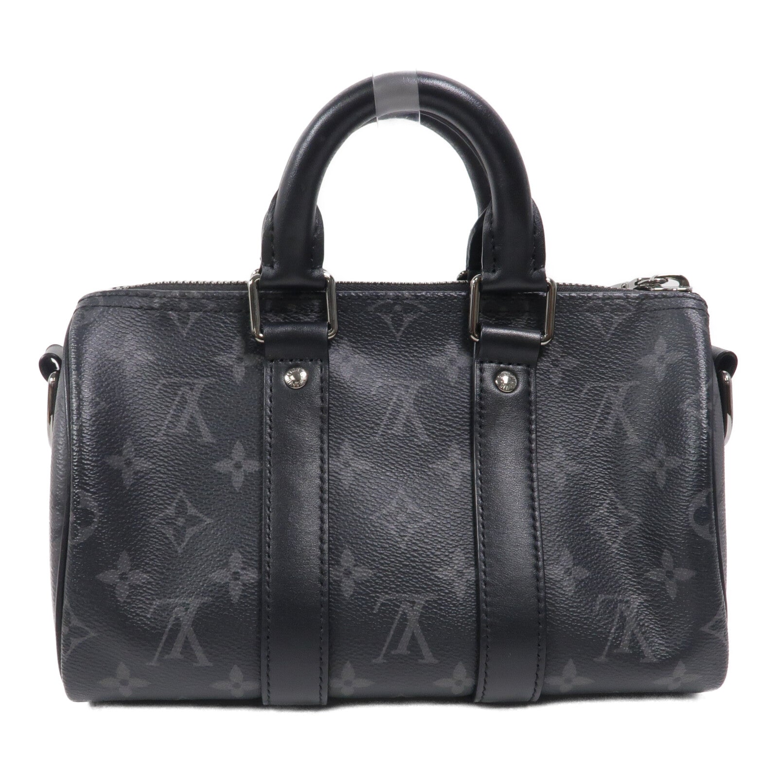 LOUIS VUITTON Monogram Eclipse Keepall Bandouliere 25手挽肩背兩用袋