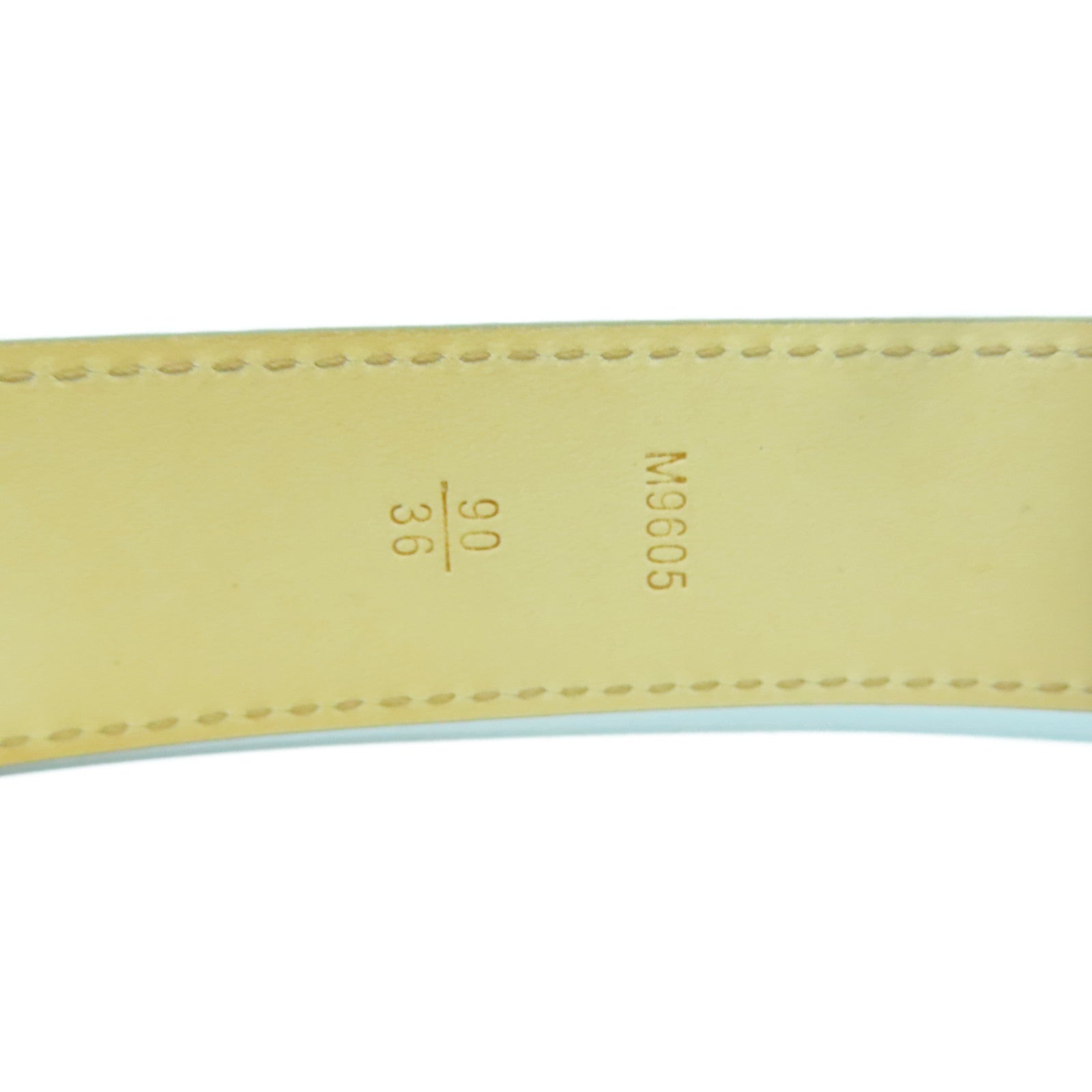 LOUIS VUITTON 【激減優惠】Epi Initial Belt銀扣皮帶白色