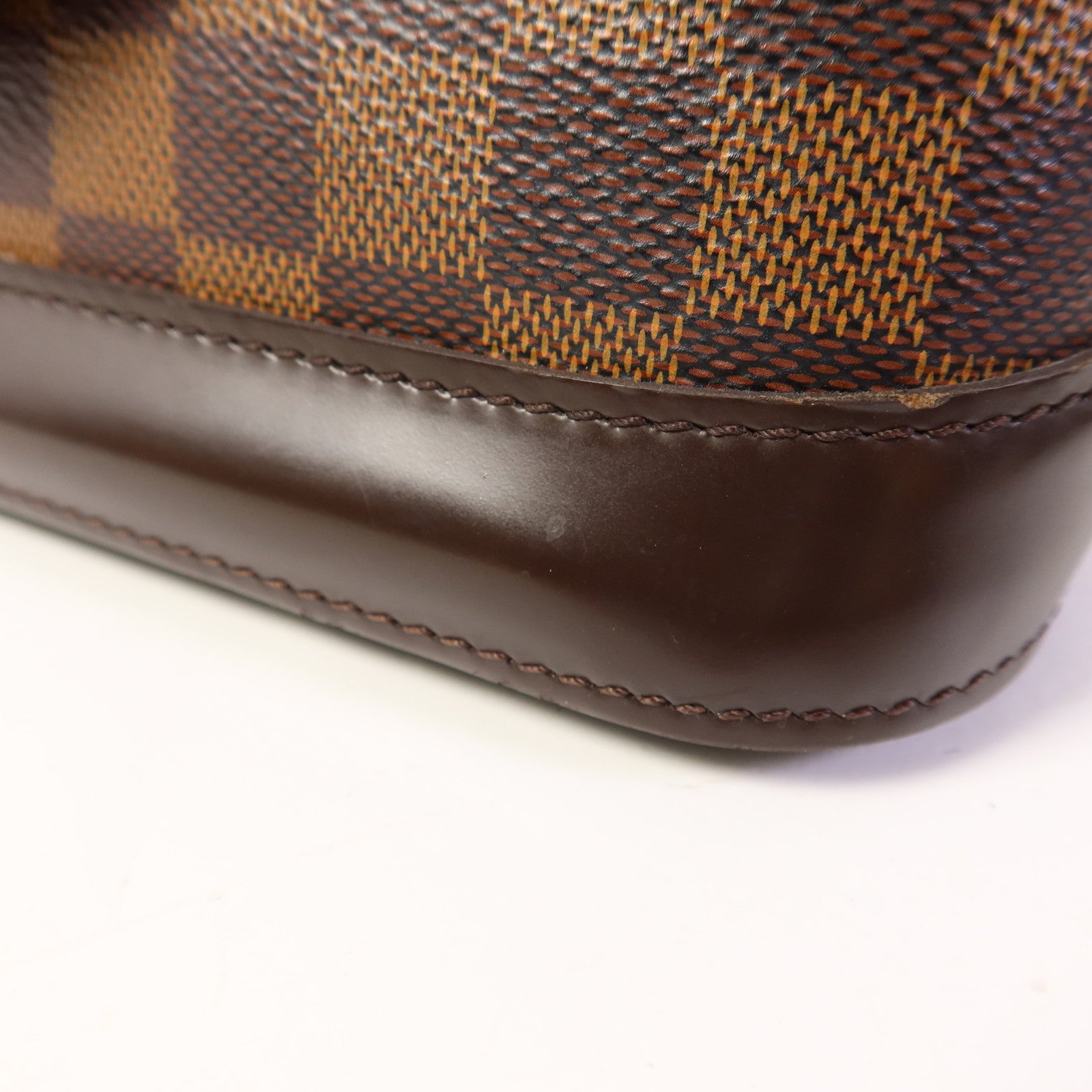 LOUIS VUITTON Damier Alma BB金扣手挽肩背兩用袋棕色