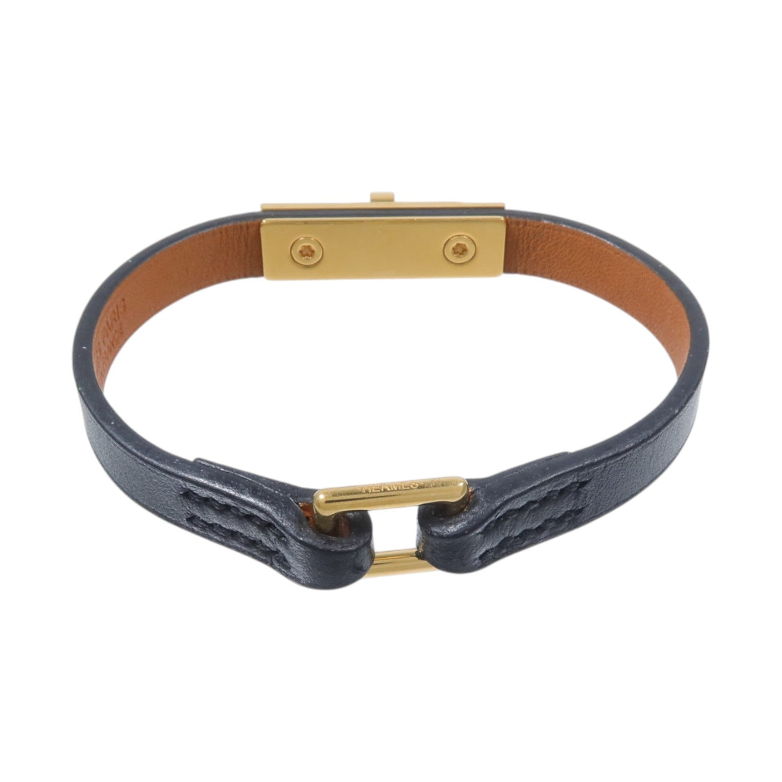 HERMES Chamonix皮革Micro Kelly Bracelet手鏈Noir