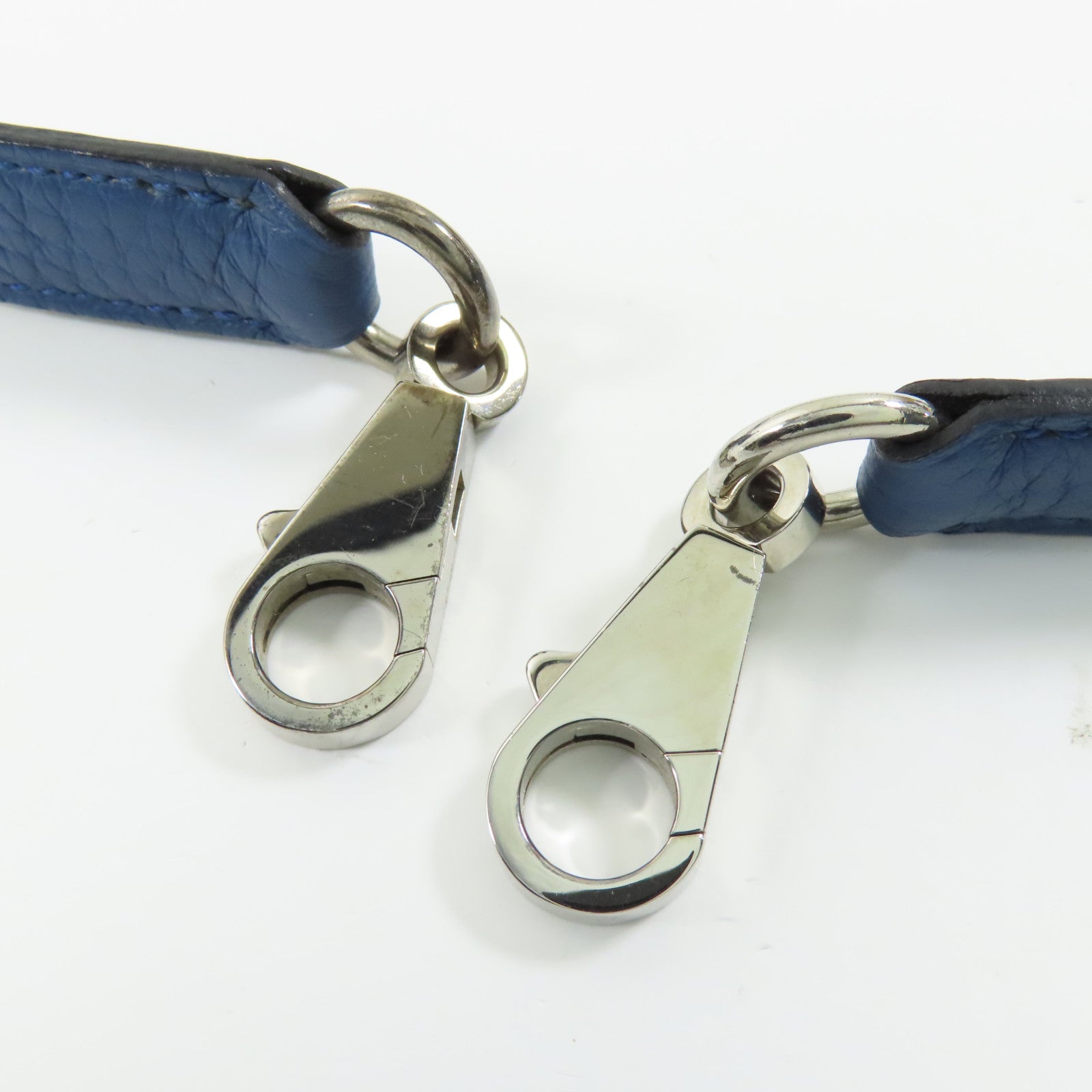 HERMES Clemence皮革Bolide 31銀扣手挽肩背兩用袋7E Bleu Brighton