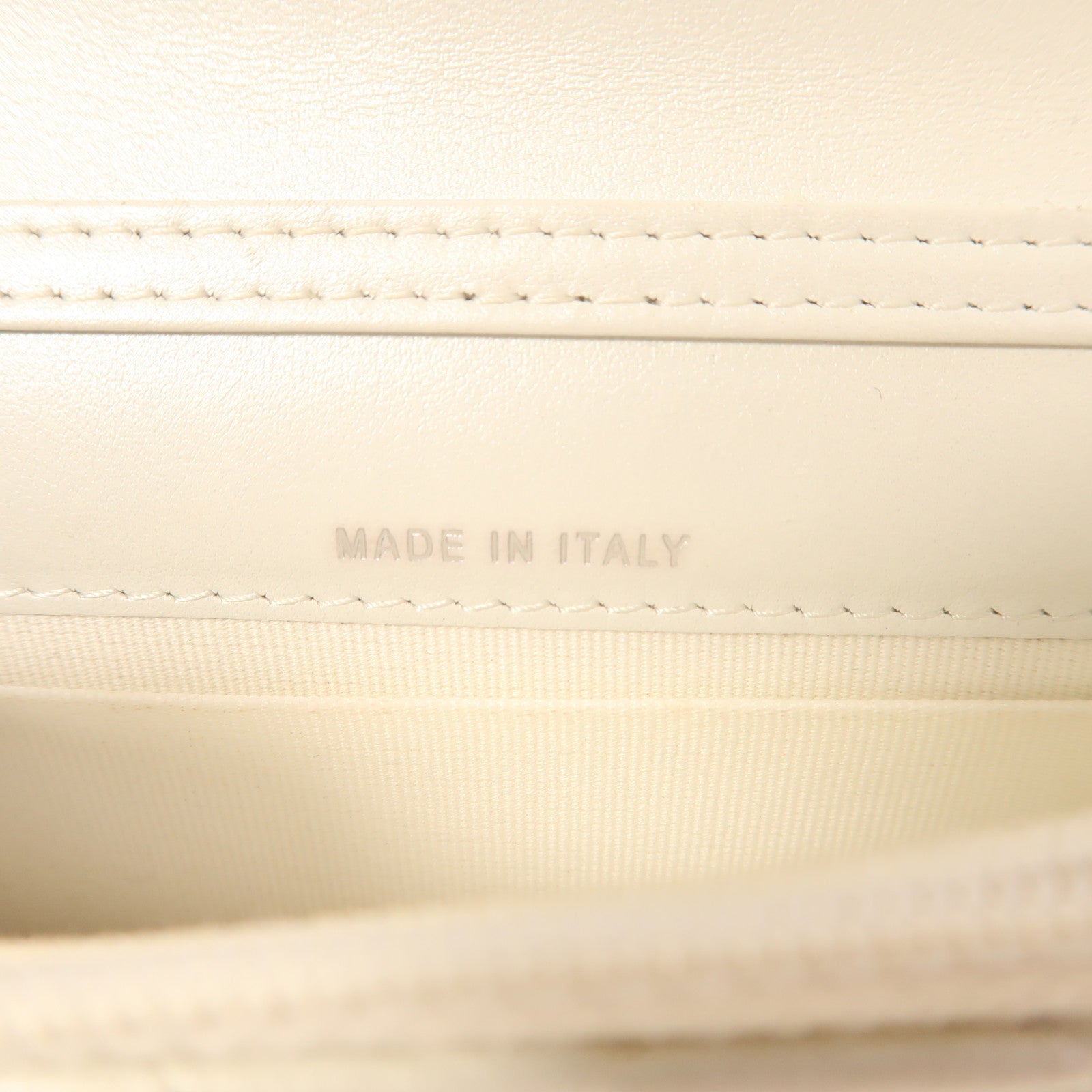 CHANEL CC Wallet On Chain Shoulder Bag Calfskin Leather White