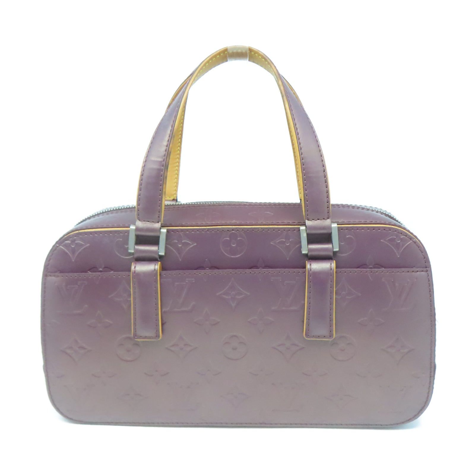 LOUIS VUITTON 【激減優惠】Monogram Mat皮革Shelton銀扣手挽袋紅色