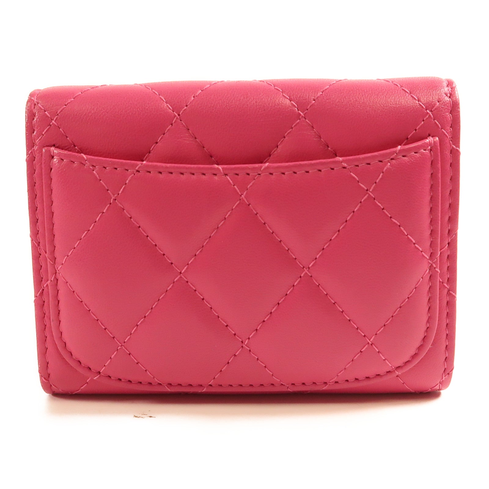 CHANEL 【激減優惠】羊皮皮革Card Case銀扣卡片套