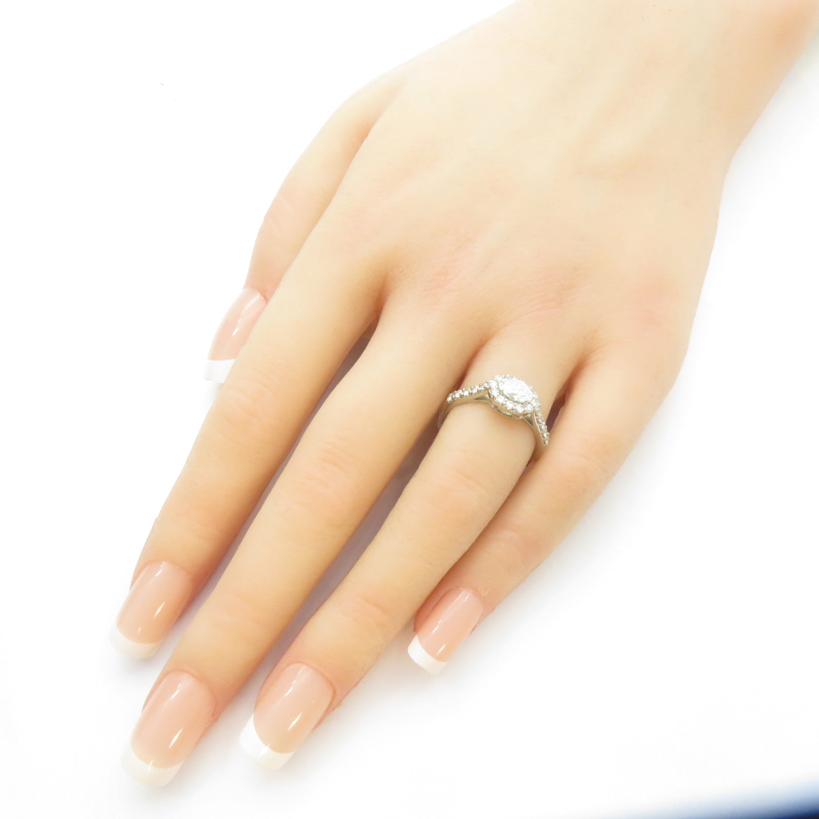 JEWELRY 18K白金Diamond Ring 0.5ct/0.411ct鑽石戒指US#6.75