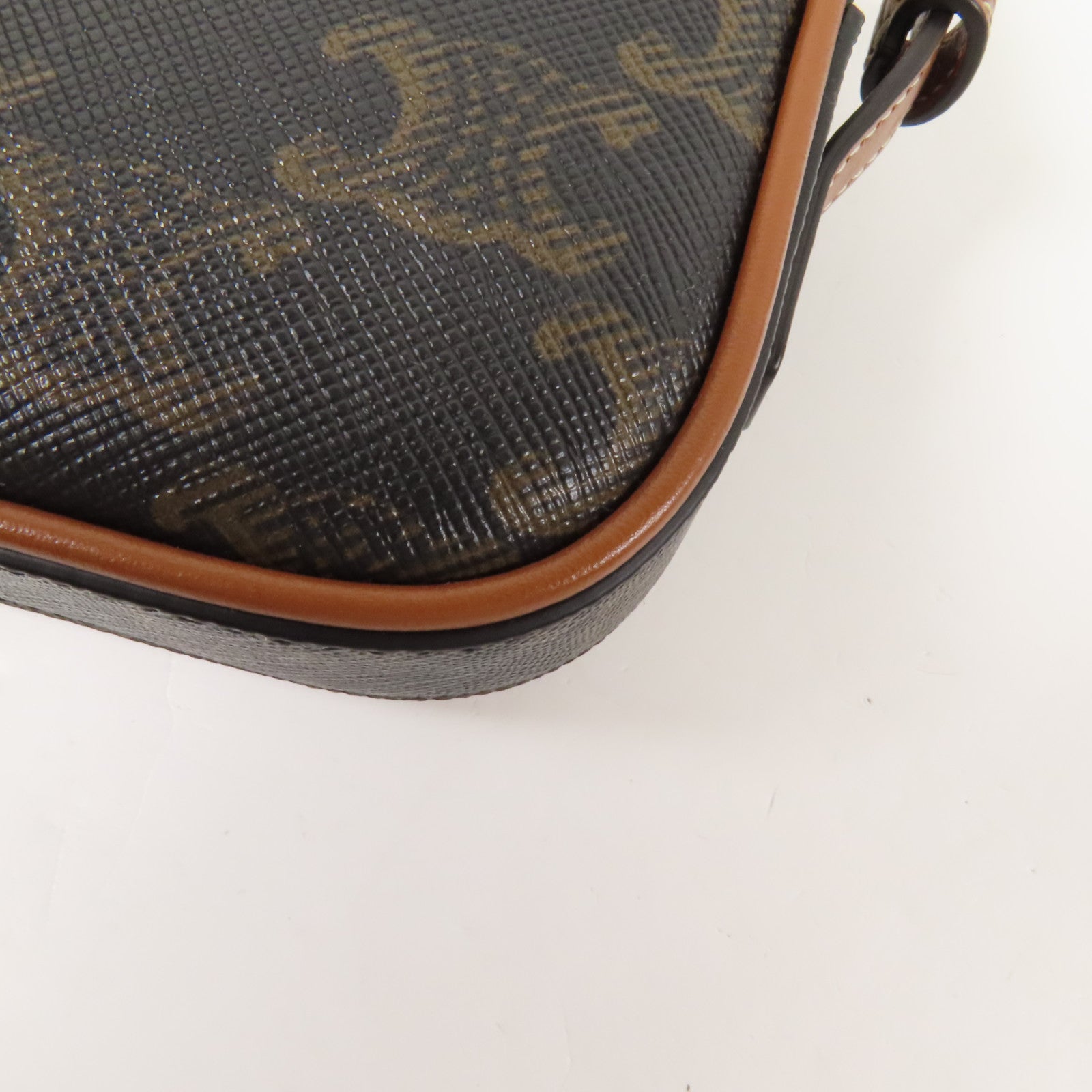 CELINE 【激減優惠】塗層帆布Shoulder Bag金扣肩背袋