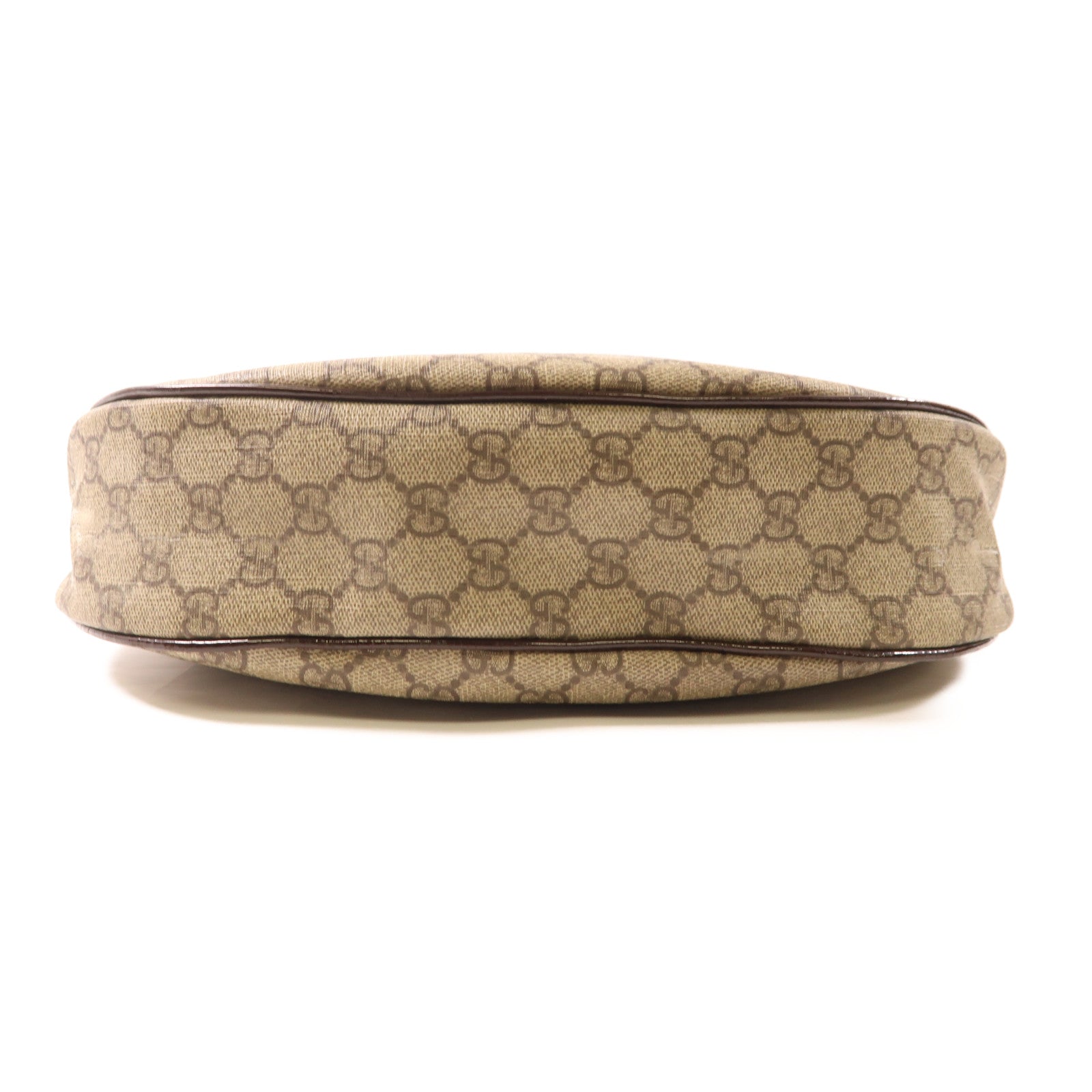 GUCCI 塗層帆布Shoulder Bag金扣肩背袋棕色