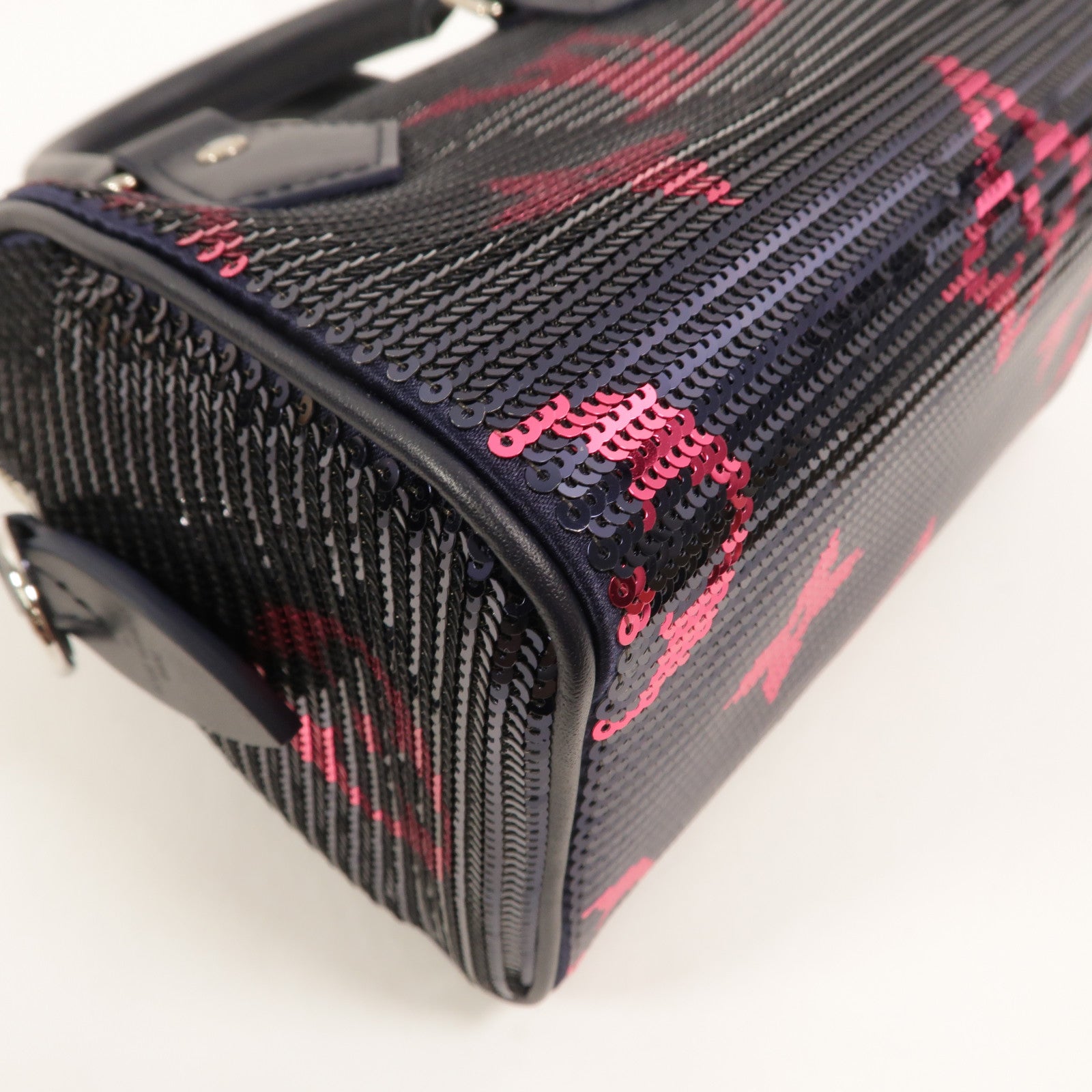 LOUIS VUITTON Satin/Sequins Speedy Bandouliere 18手挽肩背兩用袋