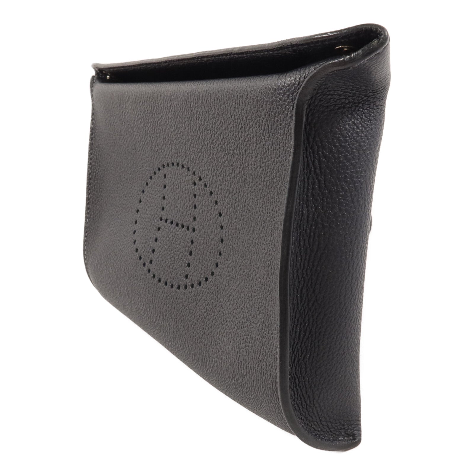 HERMES Togo皮革Videpoches肩背袋Noir