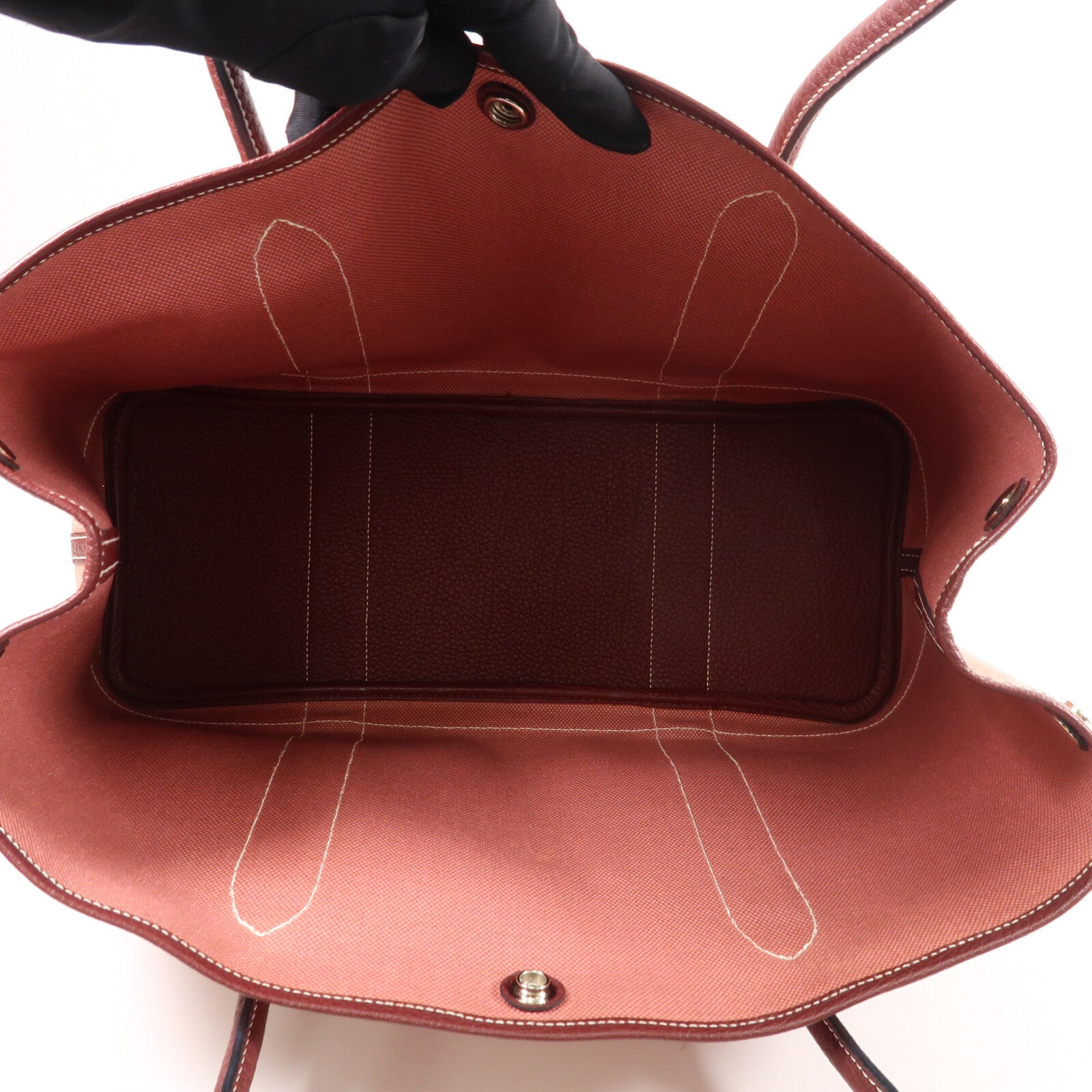HERMES Negonda皮革/Toile帆布GardenParty 39手挽袋Rose Sakura/Rough H
