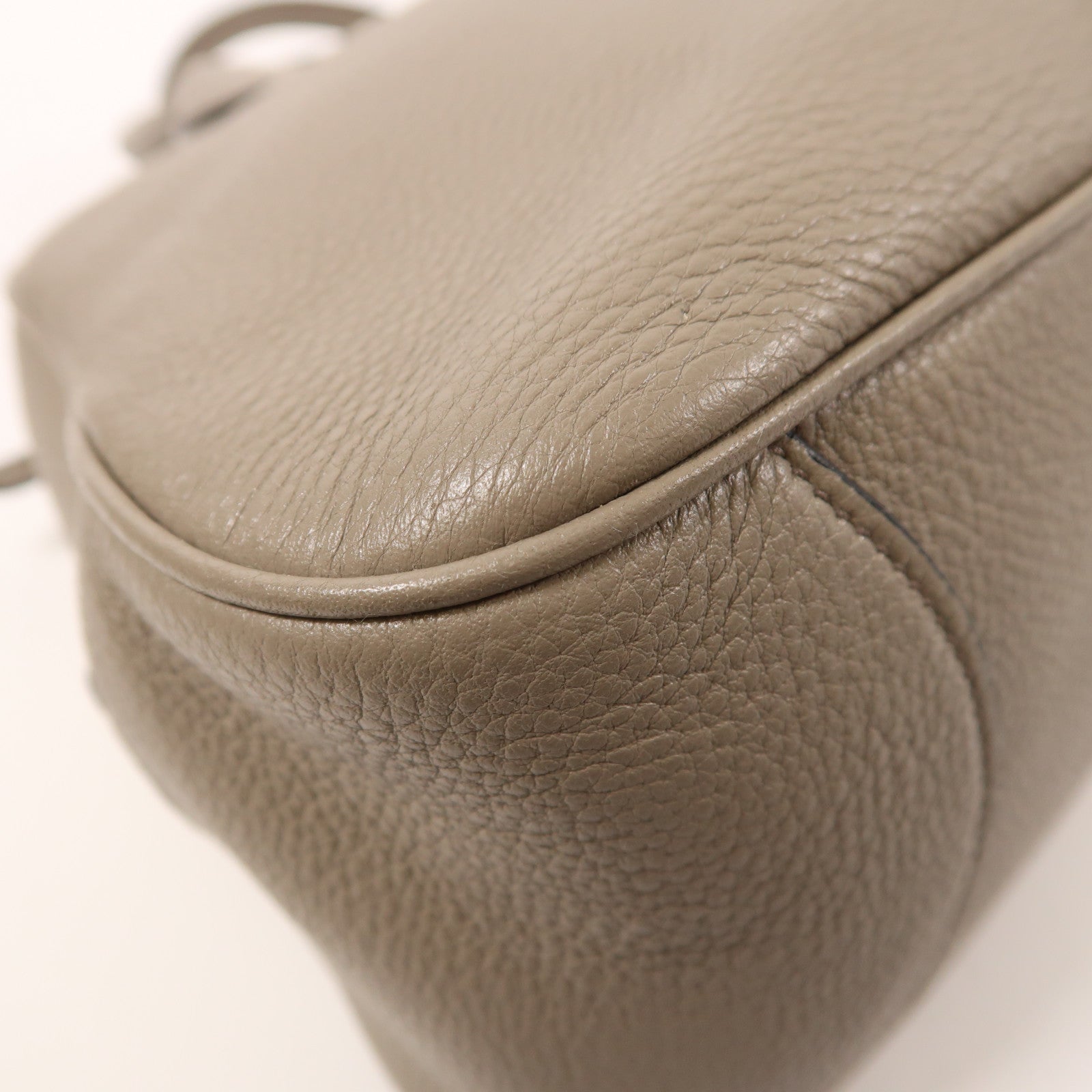 PRADA GHW Vit Daino Vitello Phenix 2 Way Bag Calfskin Leather Gray