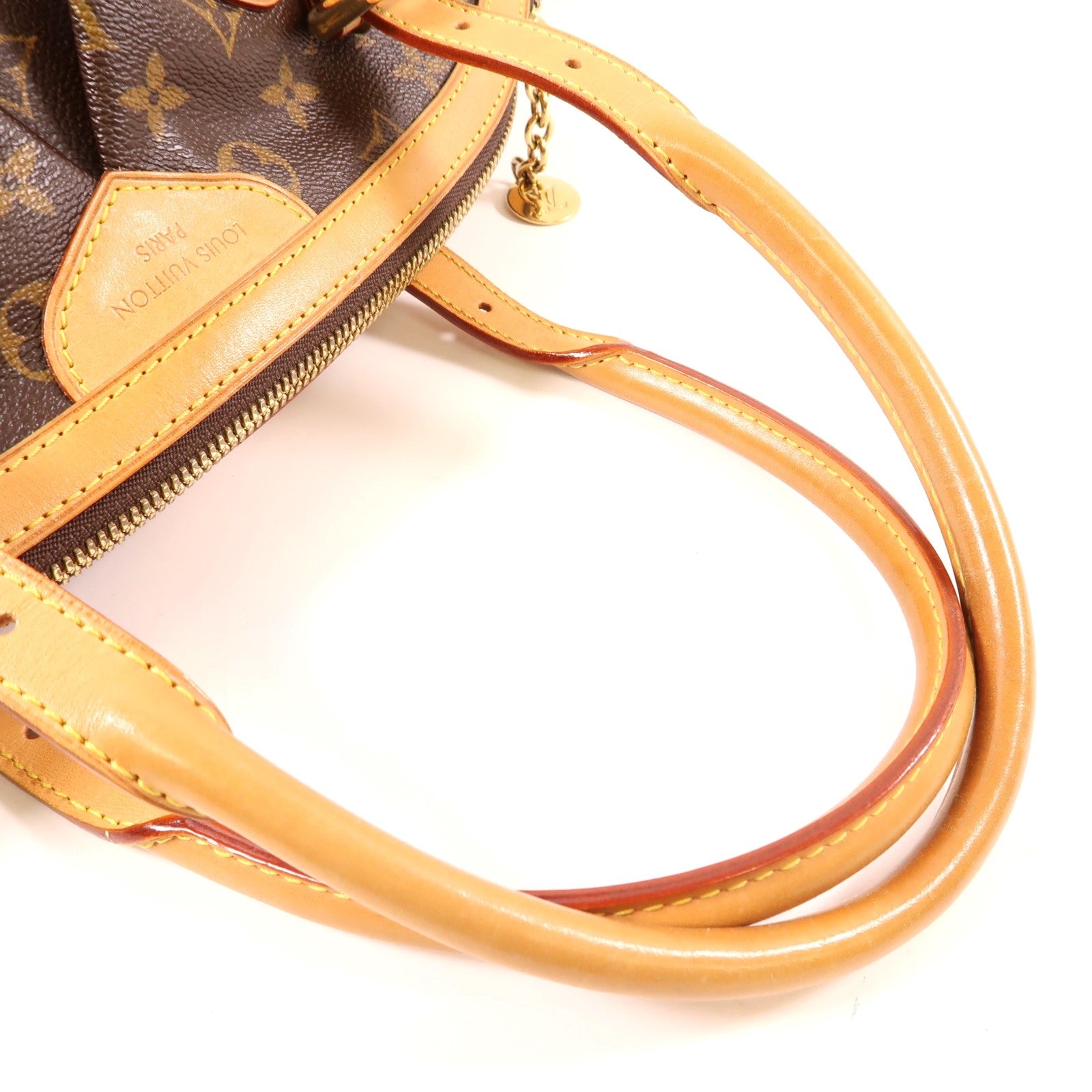 LOUIS VUITTON Monogram Tivoli GM金扣肩背袋棕色