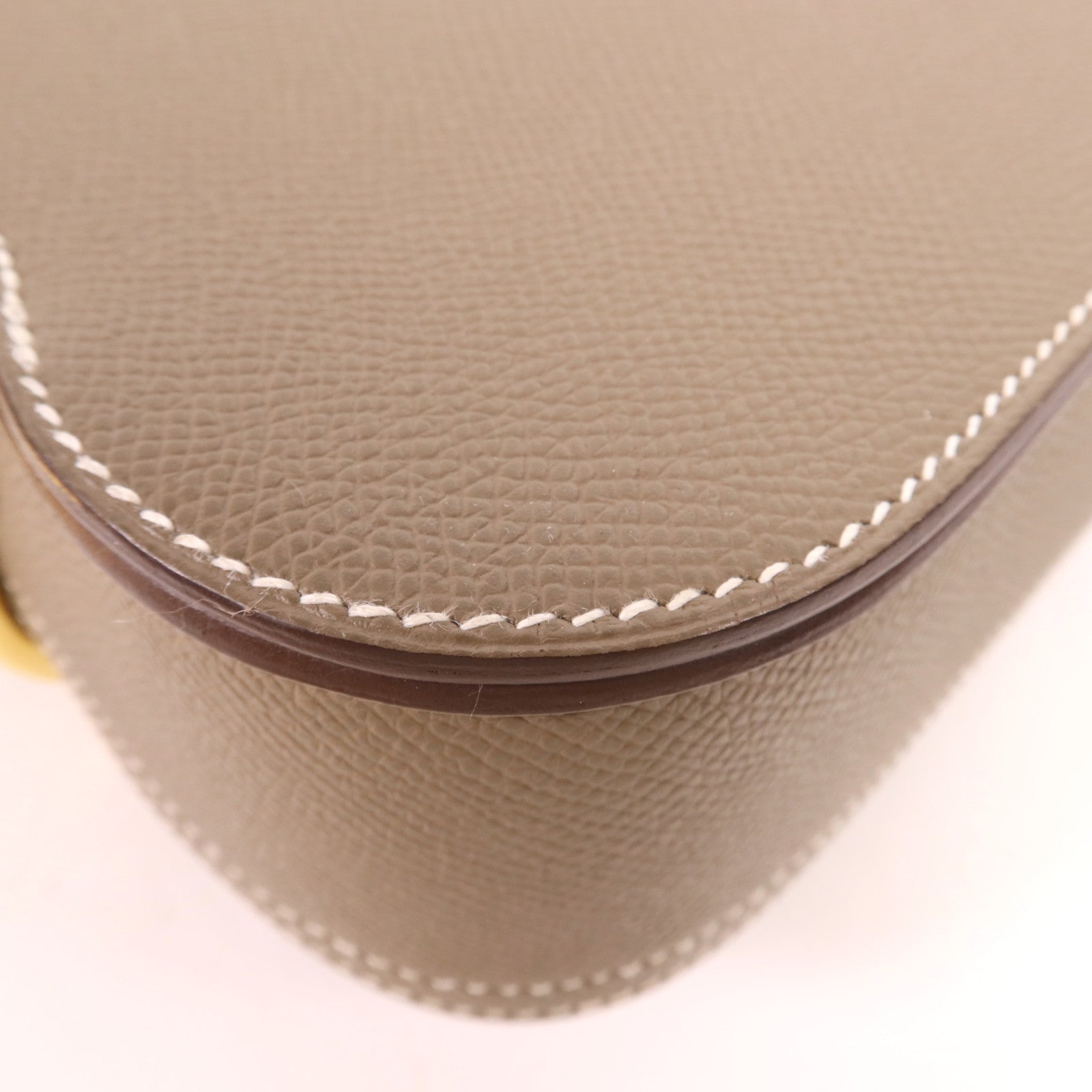 HERMES Epsom皮革Della Cavalleria Mini金扣肩背袋Etoupe