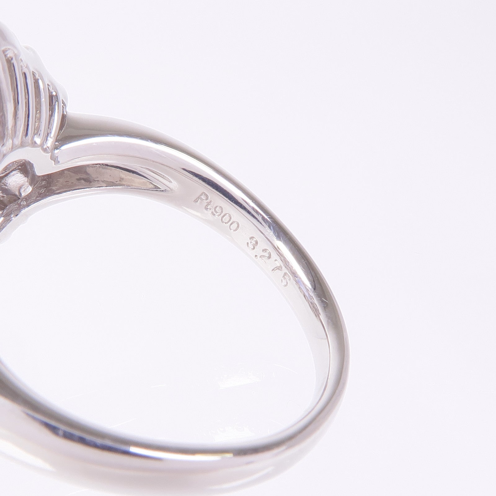 JEWELRY PT900鉑金Sapphire Diamond Ring藍寶石/鑽石戒指US#6