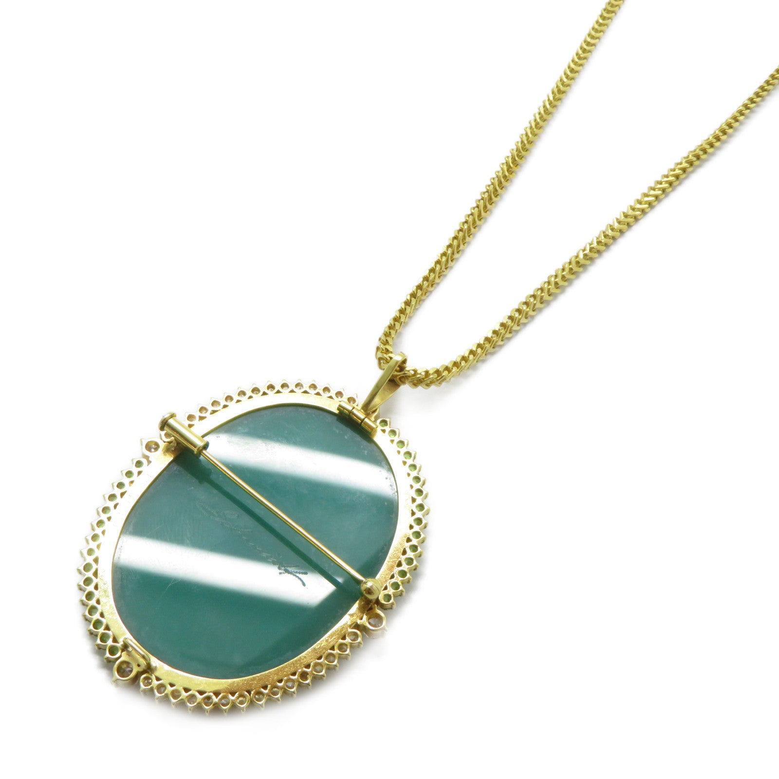 JEWELRY 【激減優惠】18K黃金Garnet Necklace 1.04ct石榴石/1.27ct鑚石項鏈