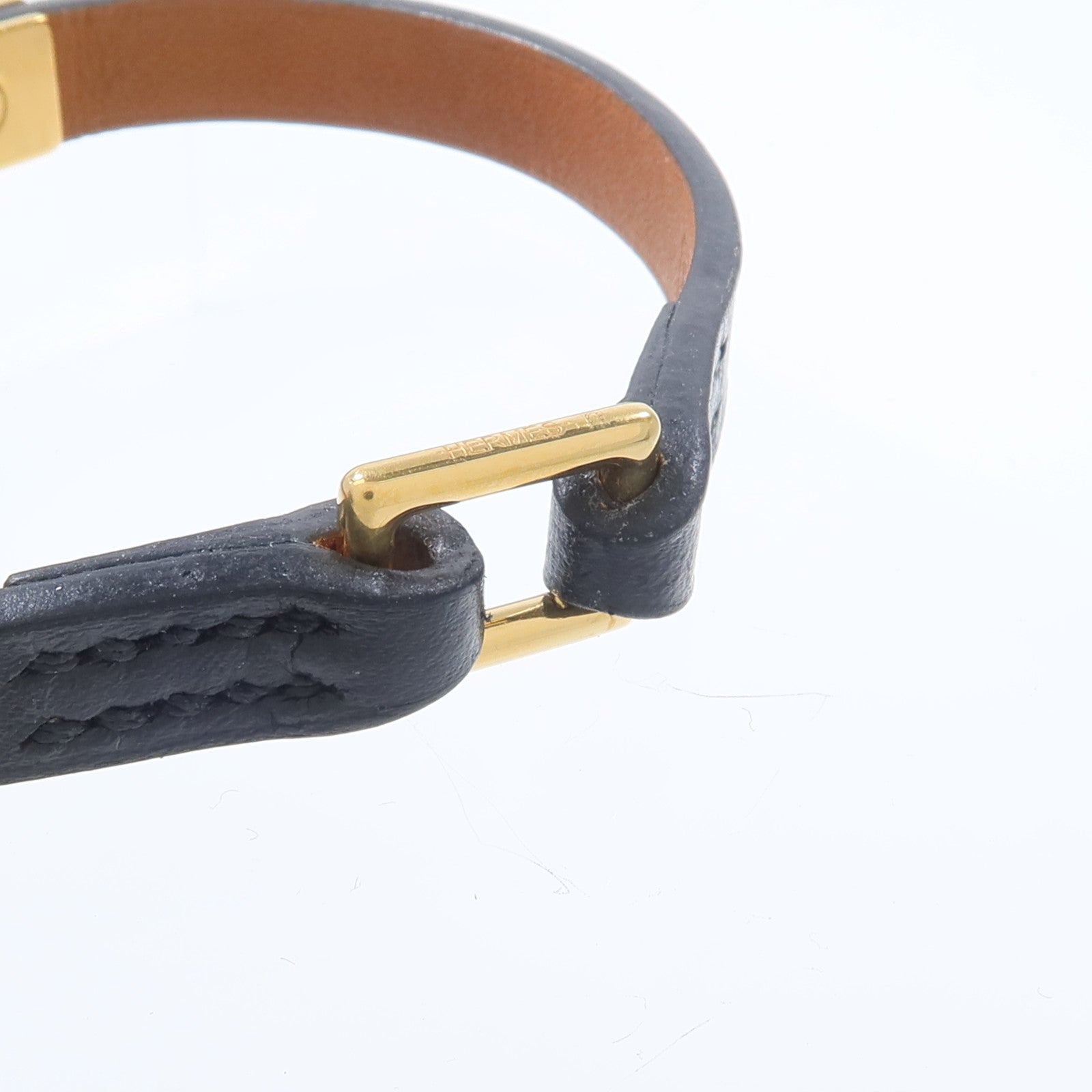 HERMES Chamonix皮革Micro Kelly Bracelet手鏈Noir