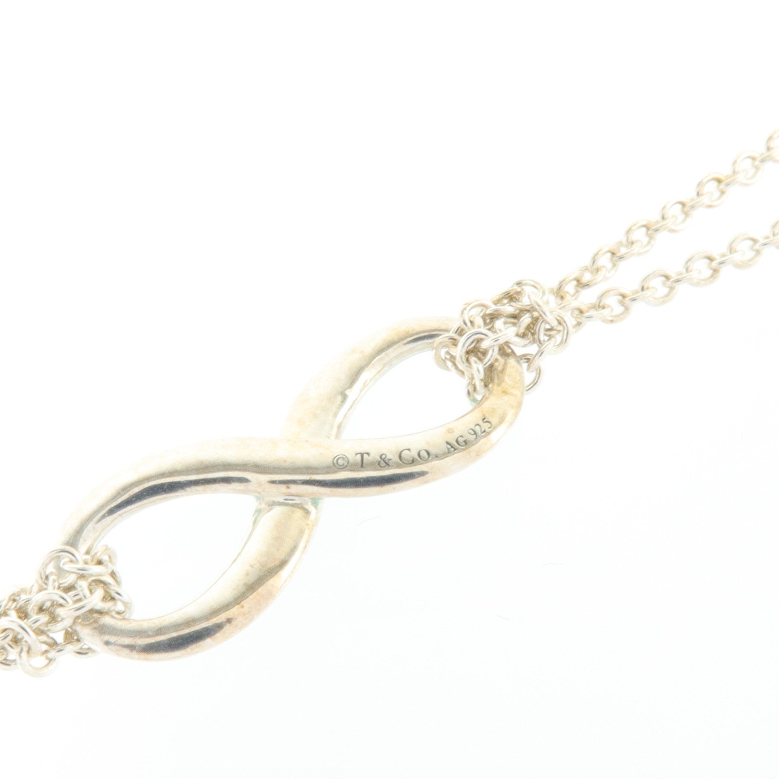 TIFFANY＆CO 925純銀/琺瑯Infinity Bracelet手鏈