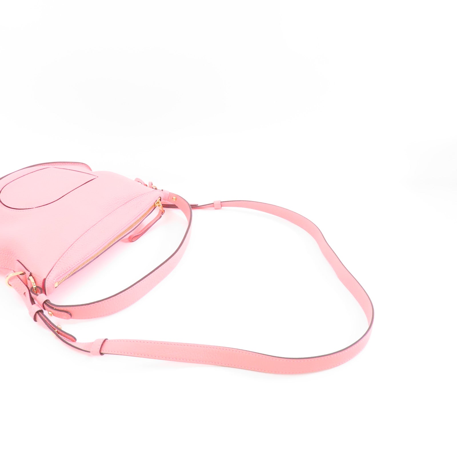 Delvaux Taurillon Soft Pin Swing金扣手挽肩背兩用袋粉紅色