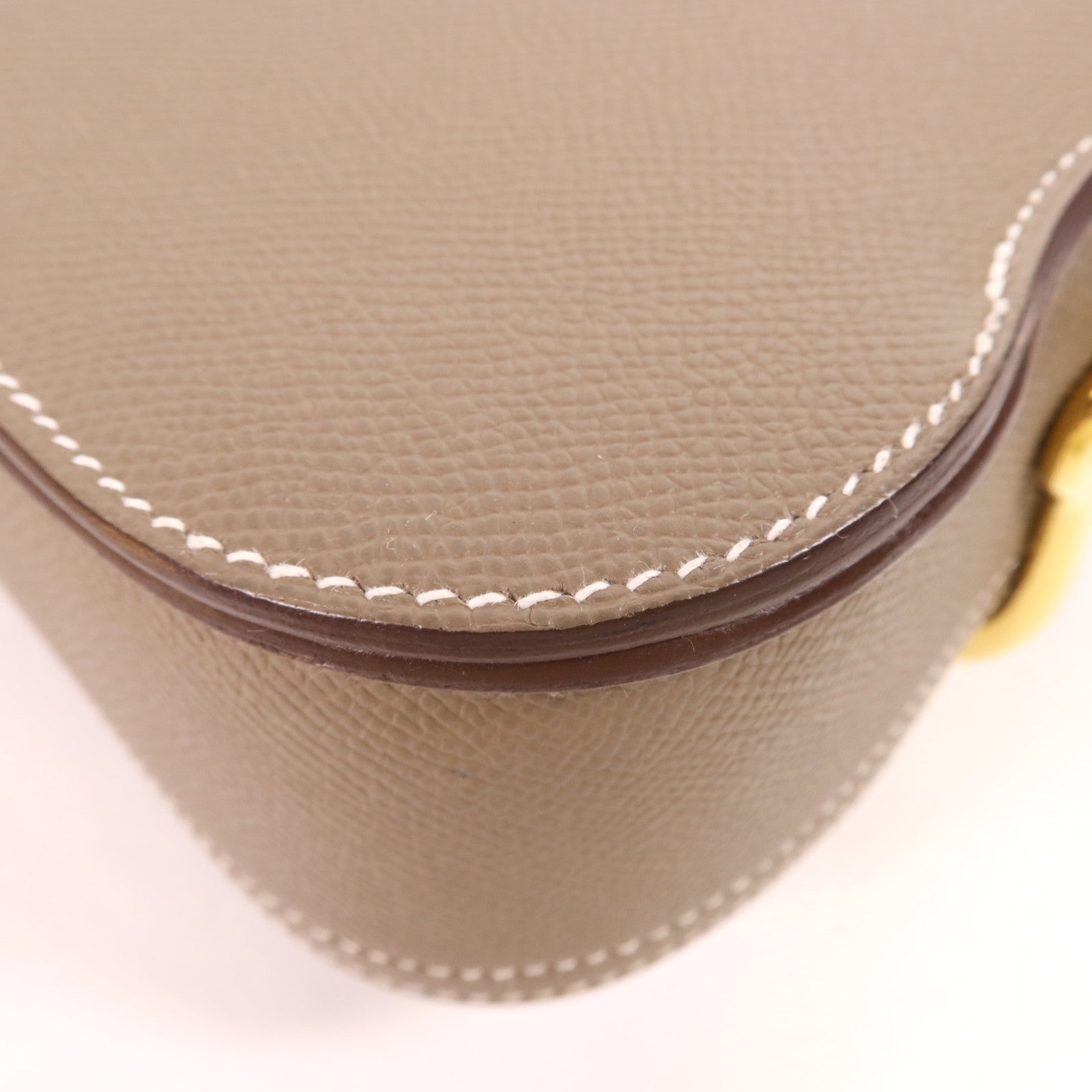 HERMES Epsom皮革Della Cavalleria Mini金扣肩背袋Etoupe