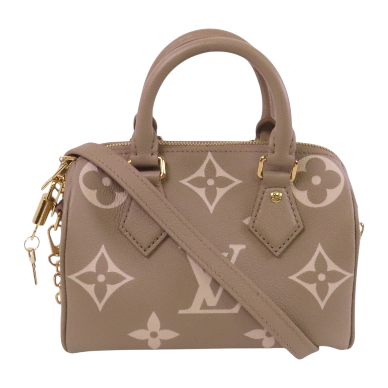 LOUIS VUITTON Monogram Empreinte Speedy Bandouliere 20金扣手挽肩背兩用袋